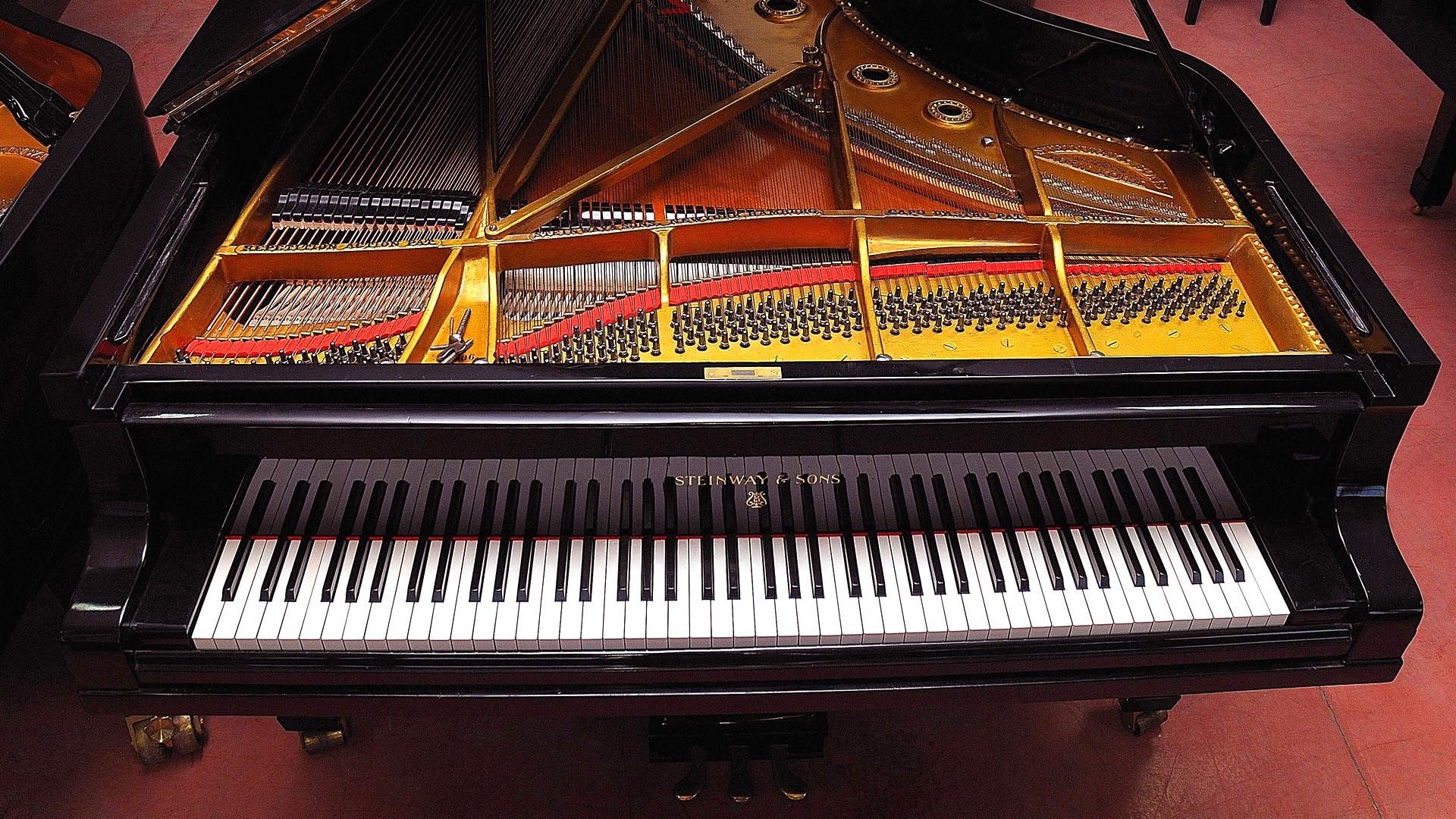 Pianoforte a coda, Corde, Interno, Legno, 1920x1080, wallpaper desktop