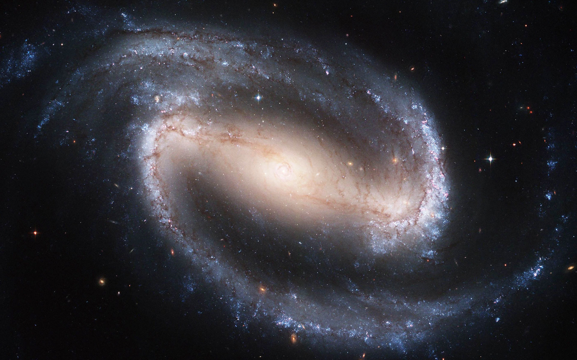 NGC 1300, Galassia a spirale barrata, Telescopio Hubble, Spazio, sfondo 1920x1200 per PC