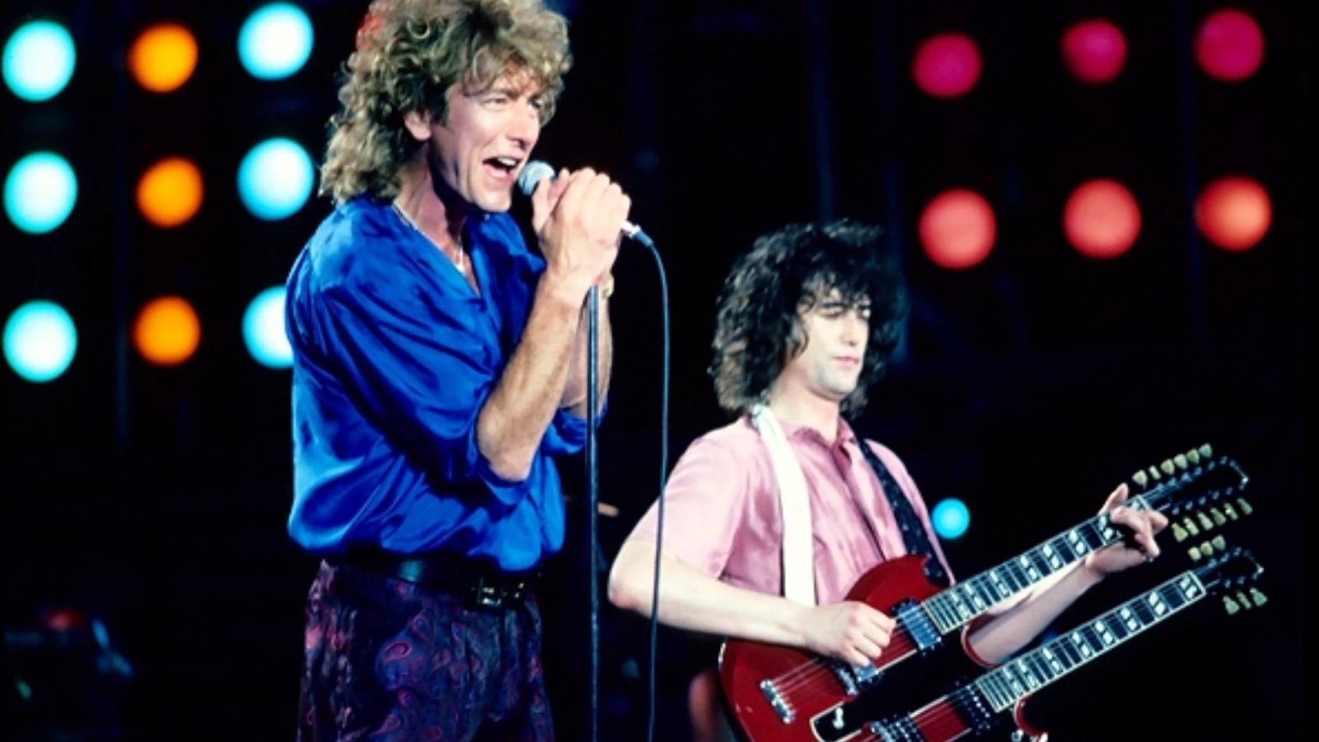 Robert Plant, Jimmy Page, Led Zeppelin, Chitarra a doppio manico, Concerto, sfondo Full HD per computer