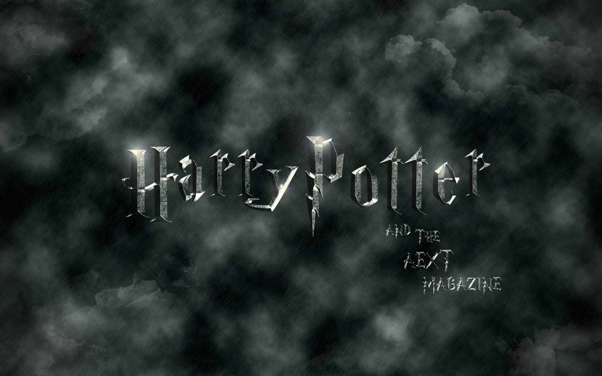 Harry Potter, Logo, Nuvole, Toni grigi, 16:10 Full HD, sfondo widescreen