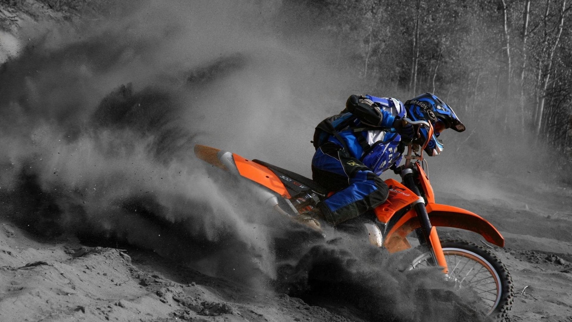 Motocross, KTM, Fango, Pilota, Full HD 1080p, sfondo desktop