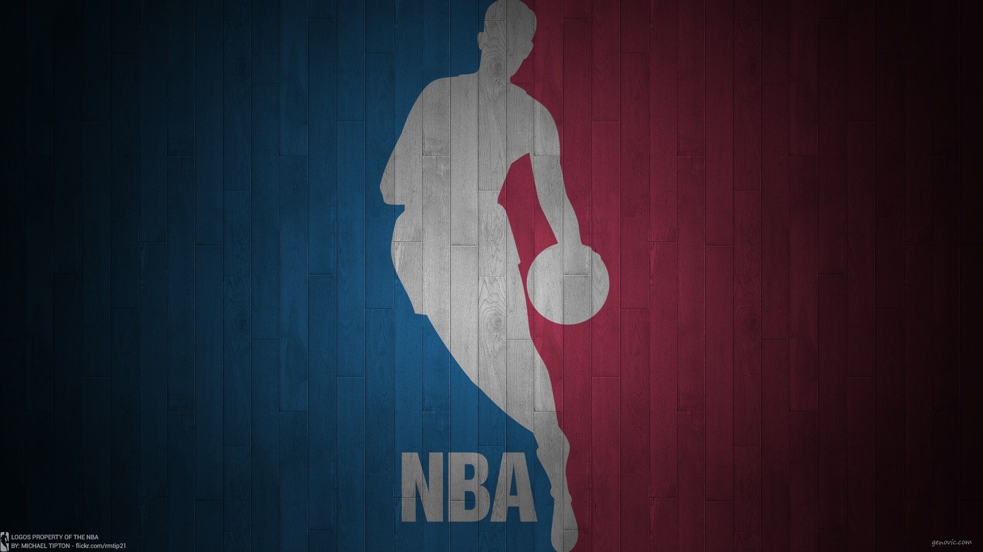 Logo NBA, NBA, Rosso e blu, Full HD 1080p, sfondo desktop