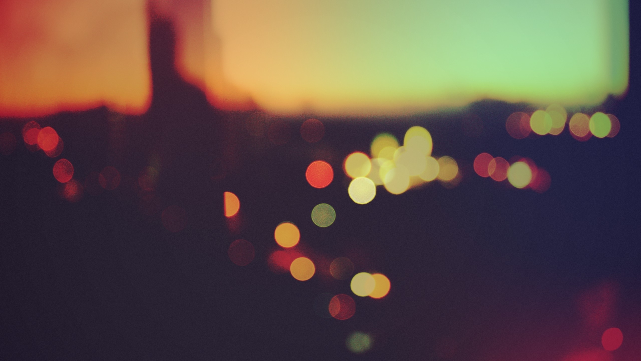 Bokeh, Luci della città, Tramonto, Sfocato, 2K, sfondo per PC e portatile