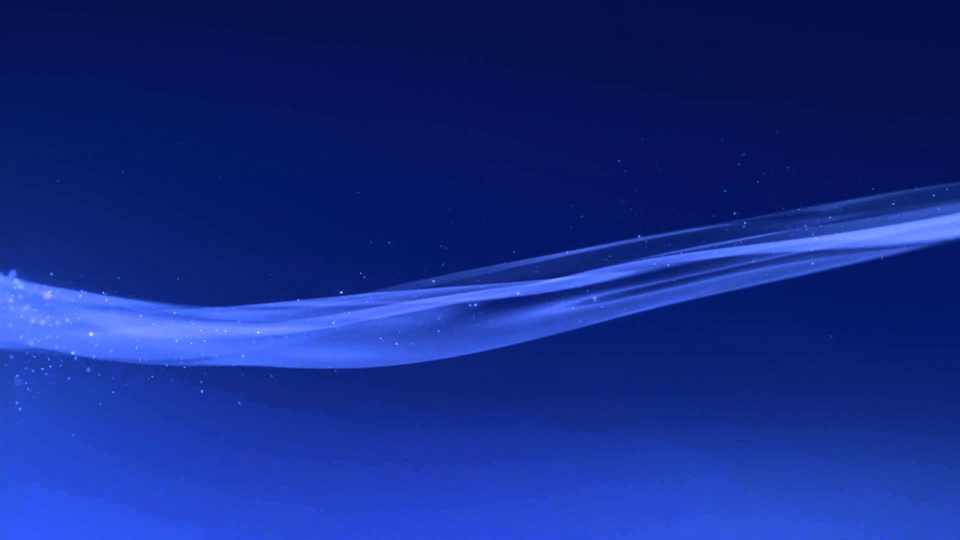 PlayStation 3, Onde, Sfondo blu, Full HD, wallpaper desktop