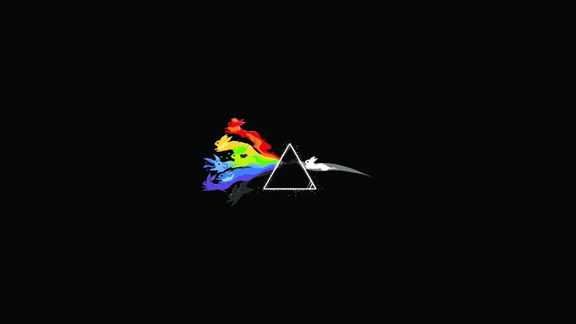 Pink Floyd, The Dark Side of the Moon, Prisma, Arcobaleno, 16:9 Full HD, sfondo widescreen