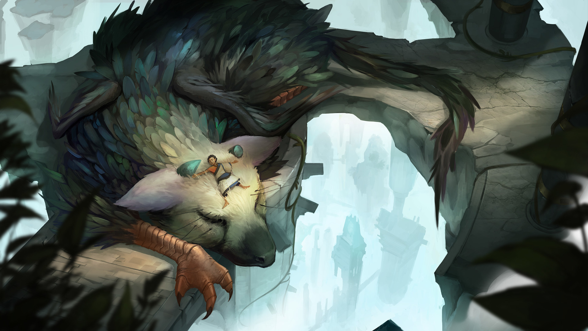 Trico, The Last Guardian, Fan art, Dipinto, 1920x1080, sfondo per PC