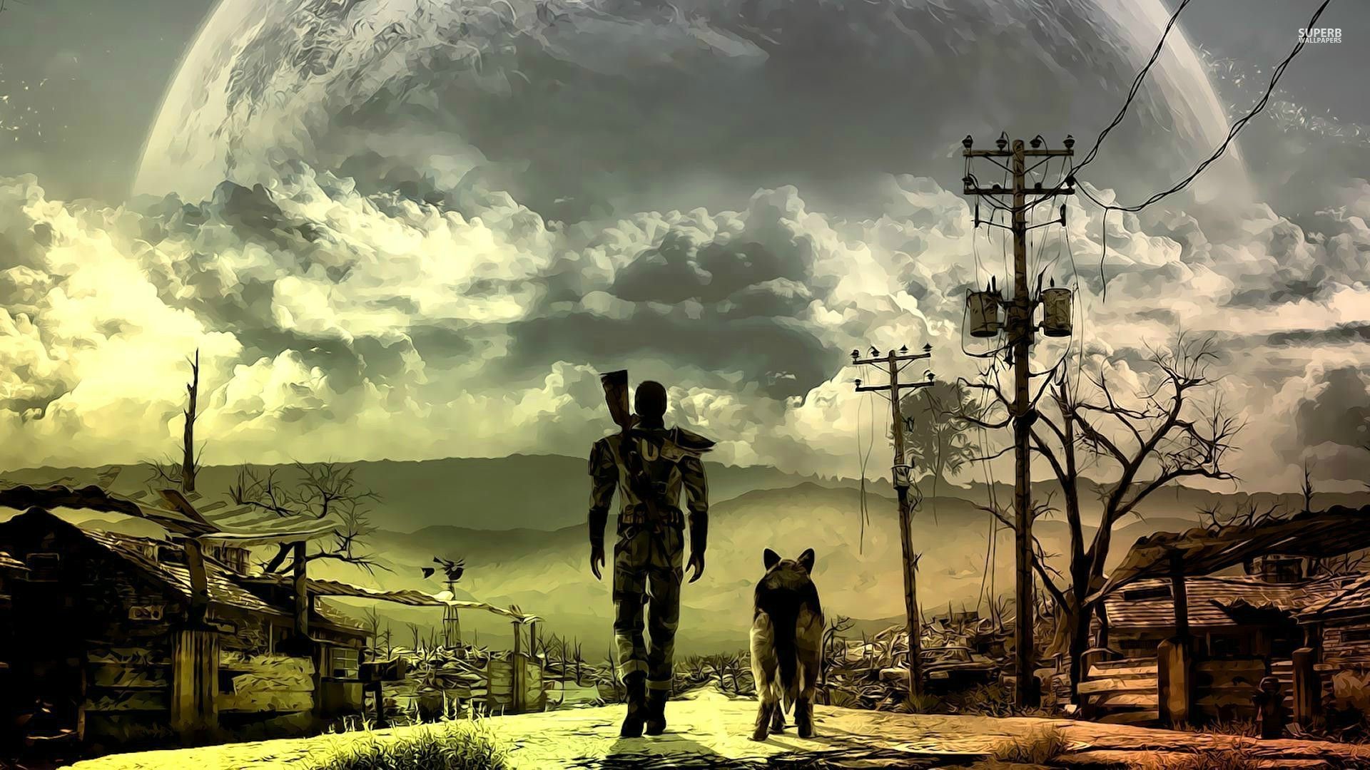 Fallout 3, Dogmeat, Zona contaminata, Post-apocalittico, 1920x1080, immagine di sfondo