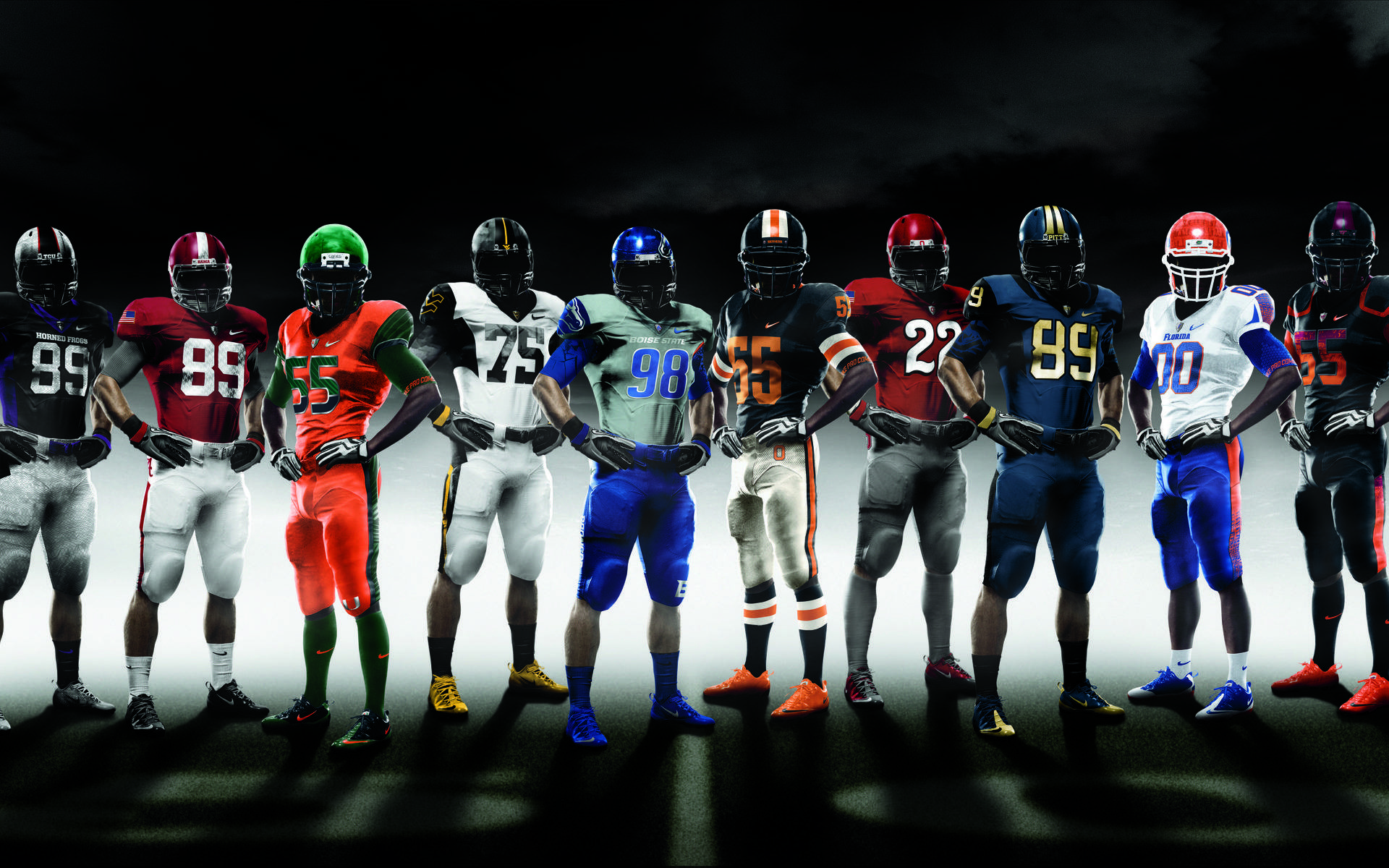 Football americano, Giocatori NCAA, Uniformi, Caschi, Full HD, sfondo per PC