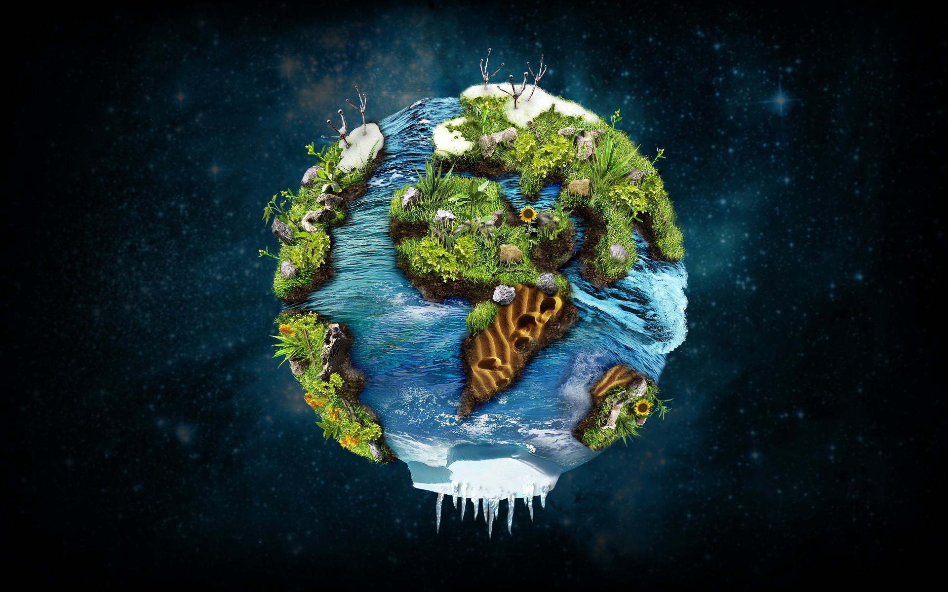 Terra, Pianeta, Natura, Spazio, Arte digitale, 1920x1200, sfondo per PC