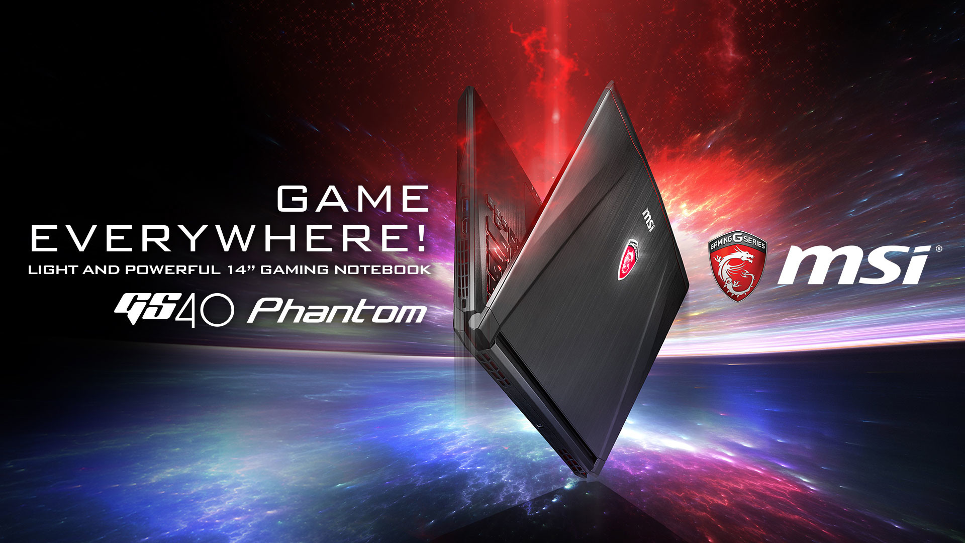 MSI, GS40 Phantom, Laptop gaming, Game everywhere, Full HD, sfondo per PC e portatile