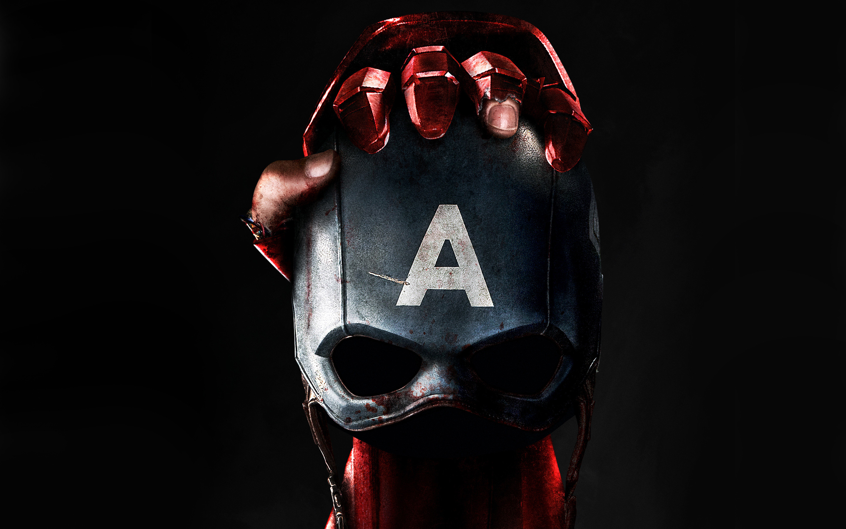 Iron Man, Captain America, Elmo, Captain America: Civil War, Sfondo nero, wallpaper 2880x1800