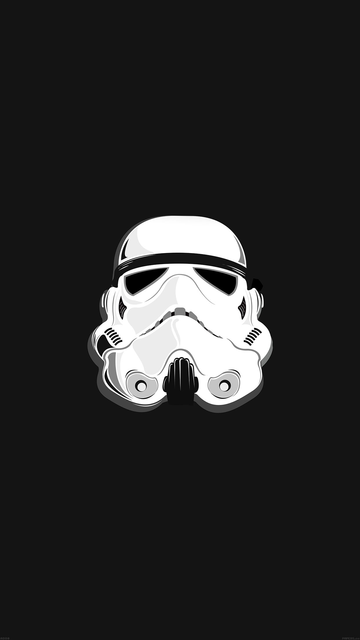 Casco da stormtrooper, Star Wars, Sfondo nero, 1242x2208, schermata di blocco iPhone