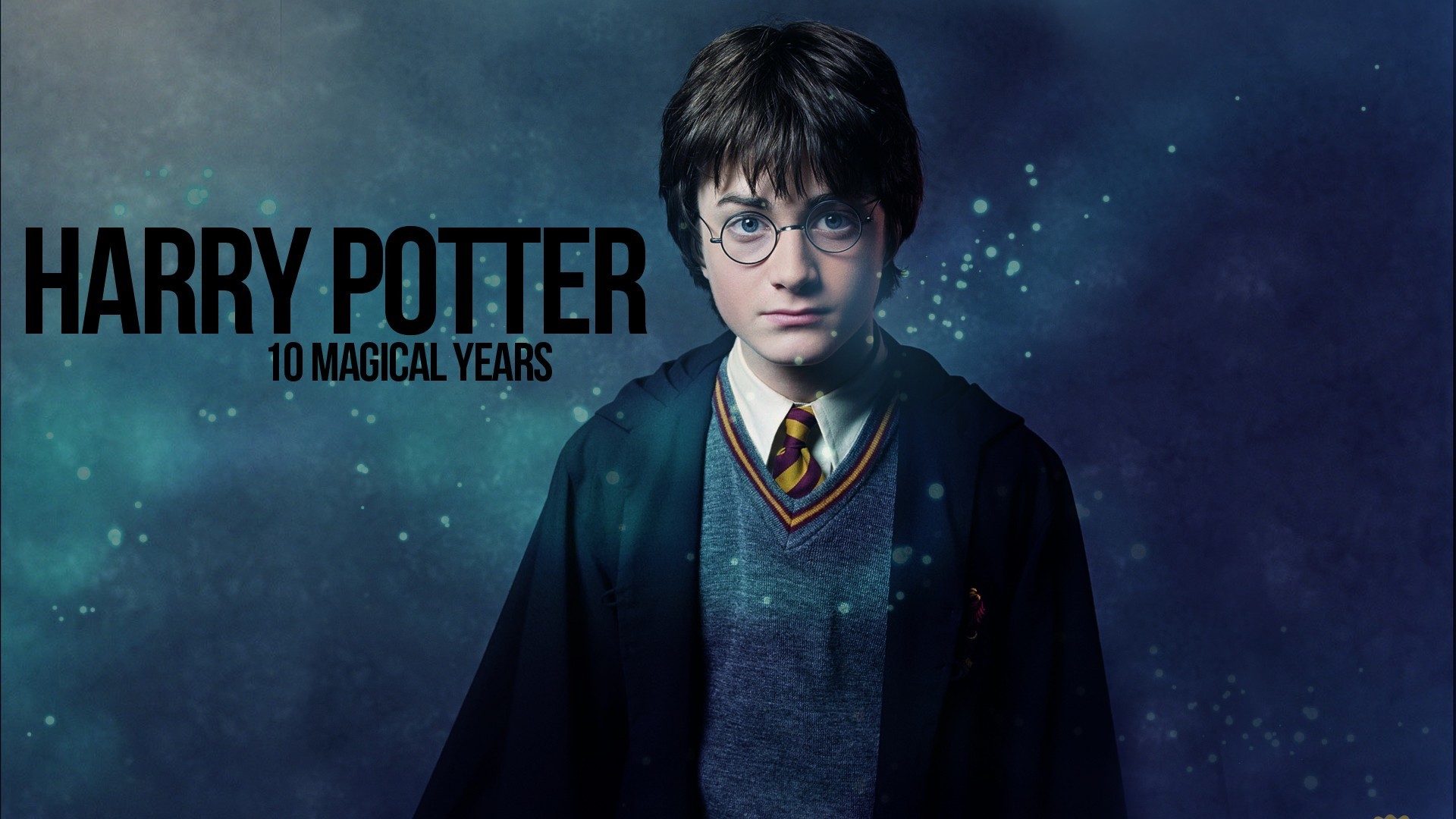 Harry Potter, Daniel Radcliffe, Uniforme di Hogwarts, Toni blu, 16:9 Full HD, sfondo widescreen