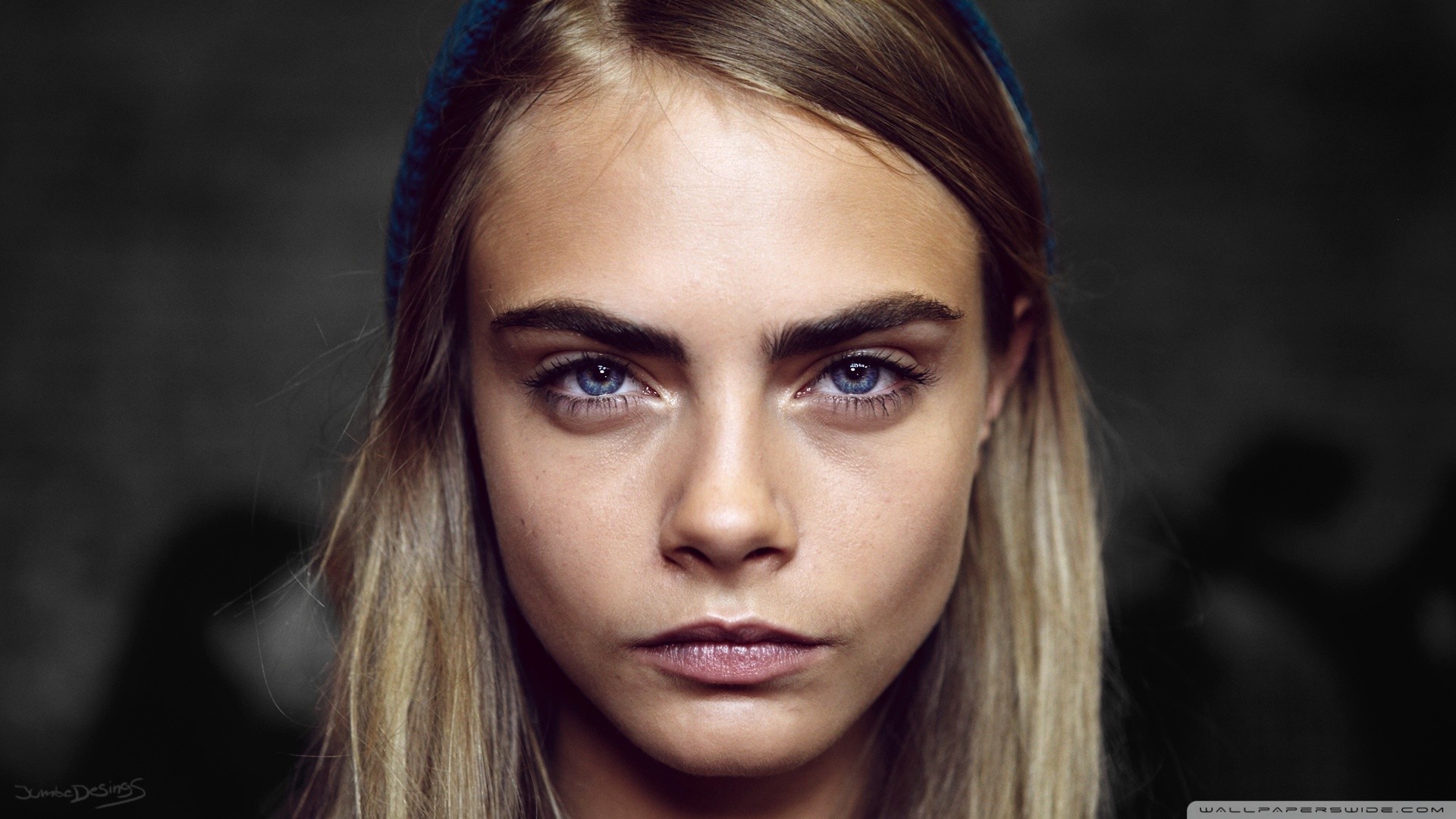 Cara Delevingne, Primo piano, Sopracciglia, Sguardo intenso, 1920x1080, sfondo per PC