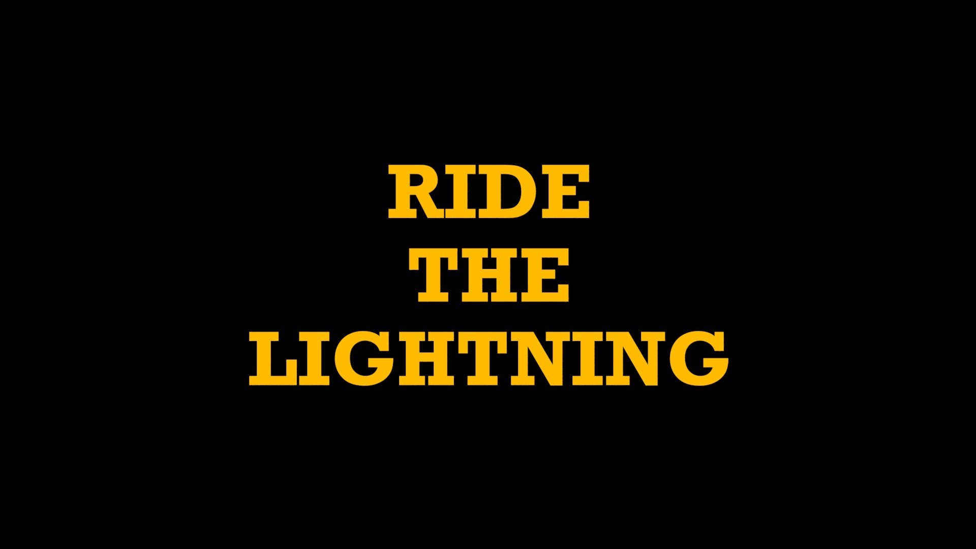 Ride the Lightning, Metallica, Scritta gialla, Sfondo nero, Full HD, wallpaper per portatile