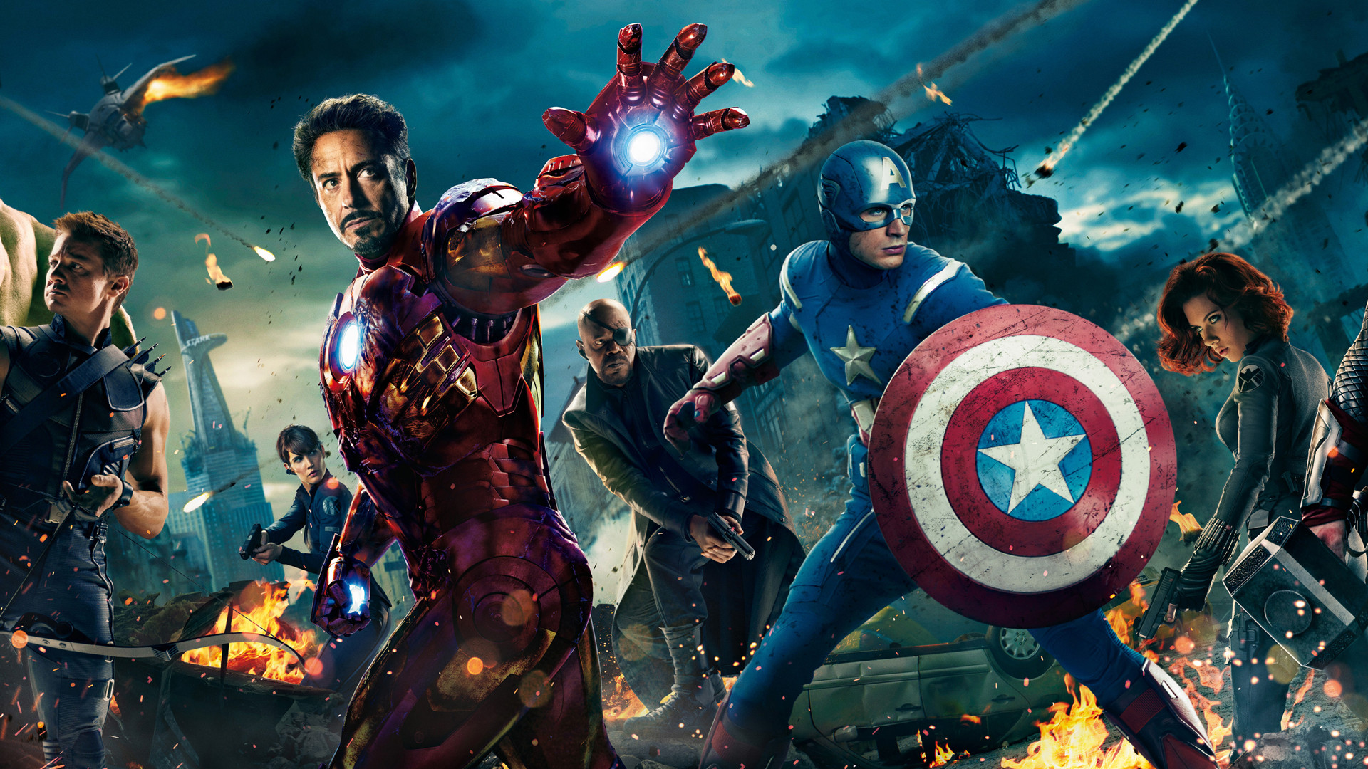 The Avengers, Iron Man, Captain America, Thor, Hulk, Marvel, Full HD, sfondo per PC