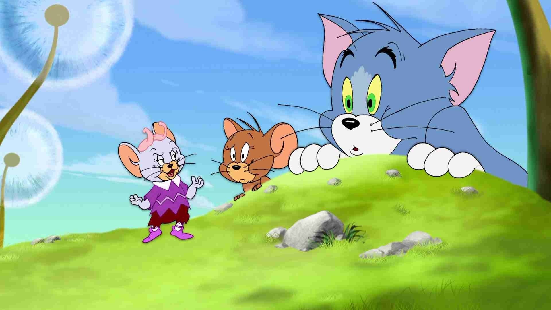 Tom e Jerry, Tom, Jerry, Nibbles, Prato, 16:9 Full HD, sfondo widescreen