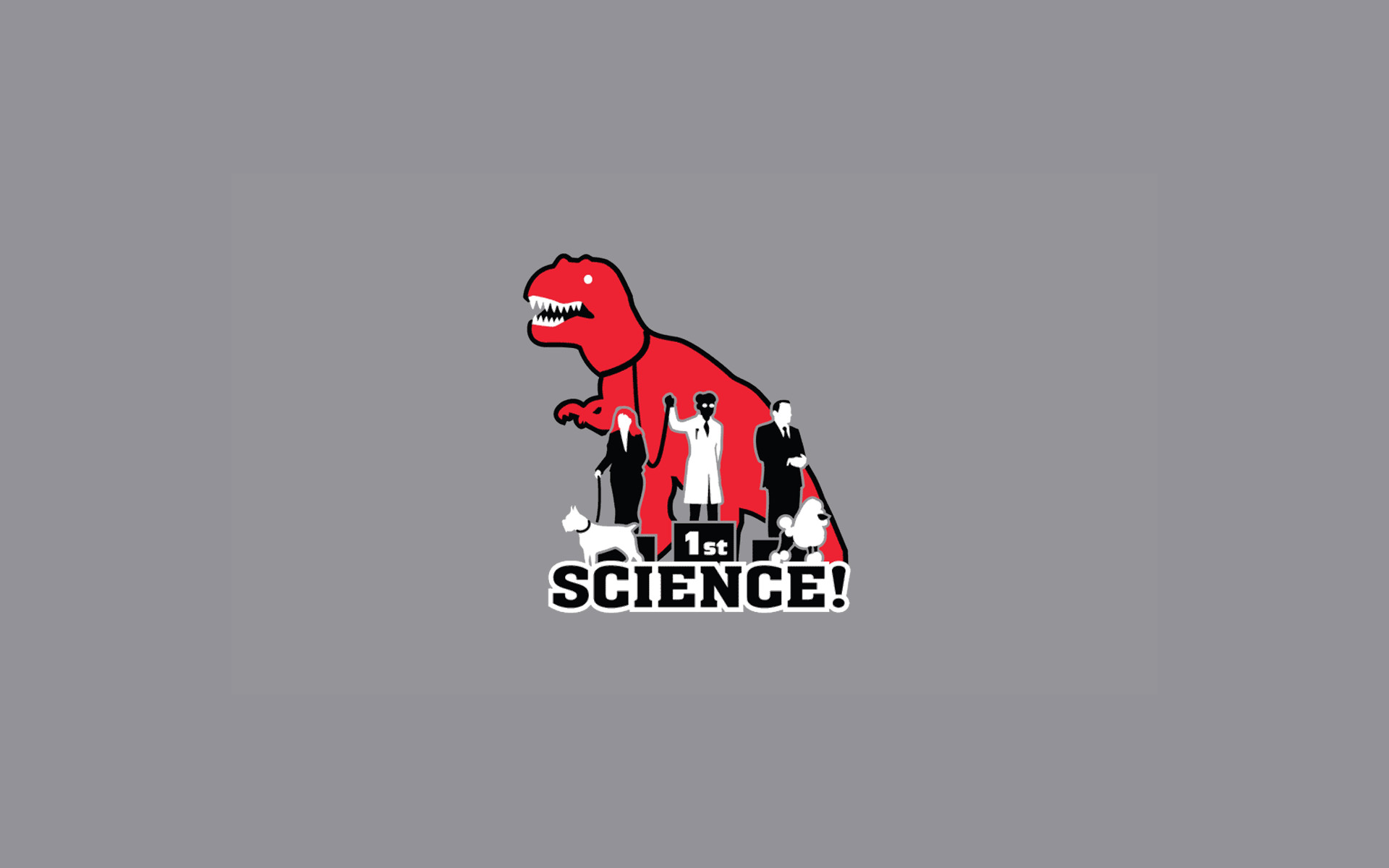 T-Rex, Science!, Dinosauro, Minimalista, 1920x1200, sfondo per PC