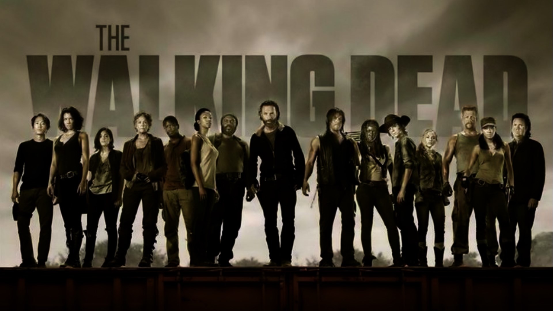 The Walking Dead, Cast, Silhouette, Logo, Poster, 16:9 Full HD, sfondo widescreen