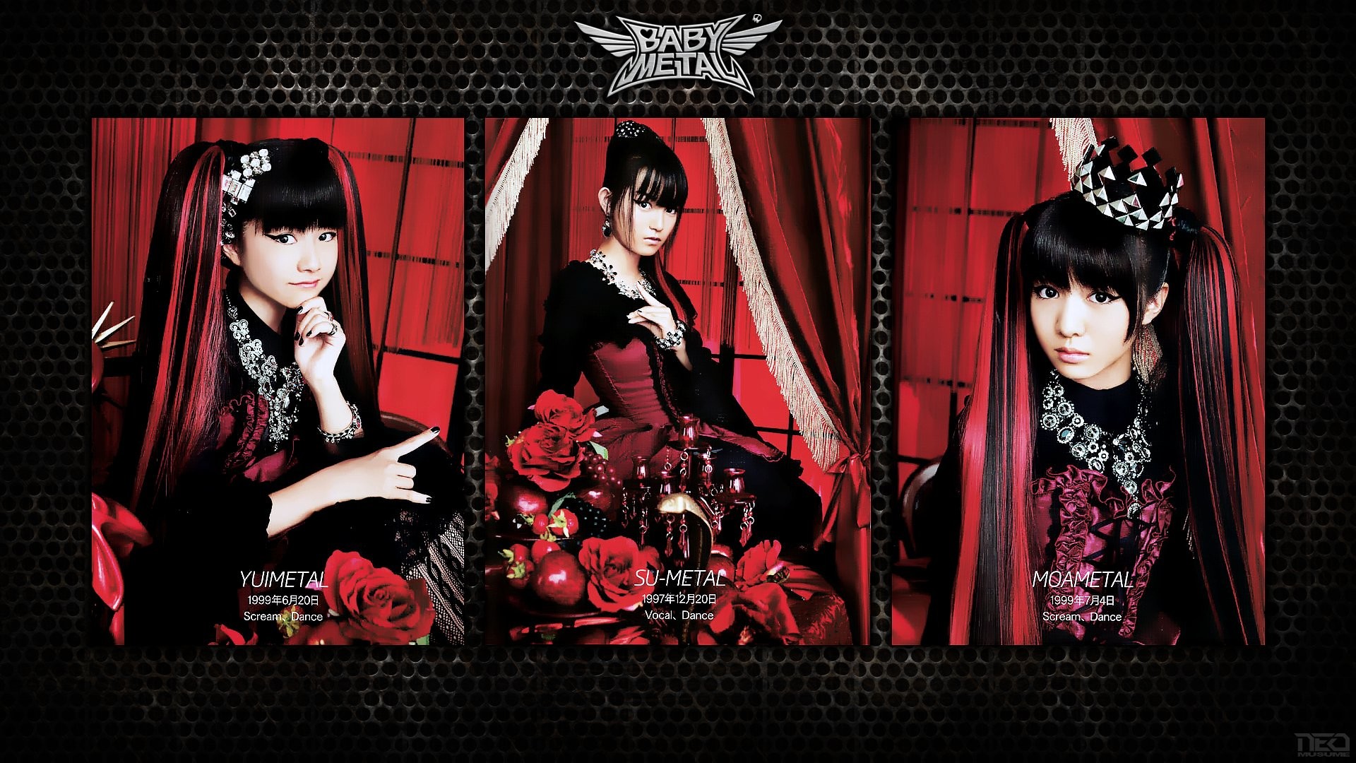 Babymetal, Su-metal, Yuimetal, Moametal, J-pop metal, 1920x1080, sfondo per PC