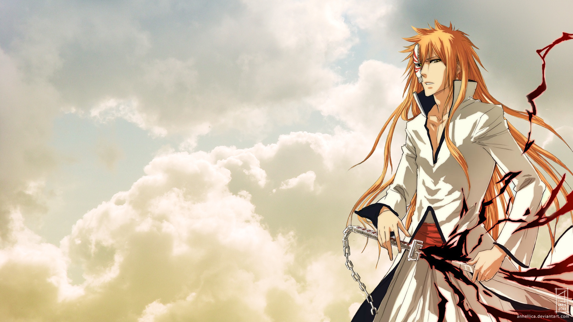 Ichigo Kurosaki, Bleach, Nuvole, Fullbring, Full HD, wallpaper per PC