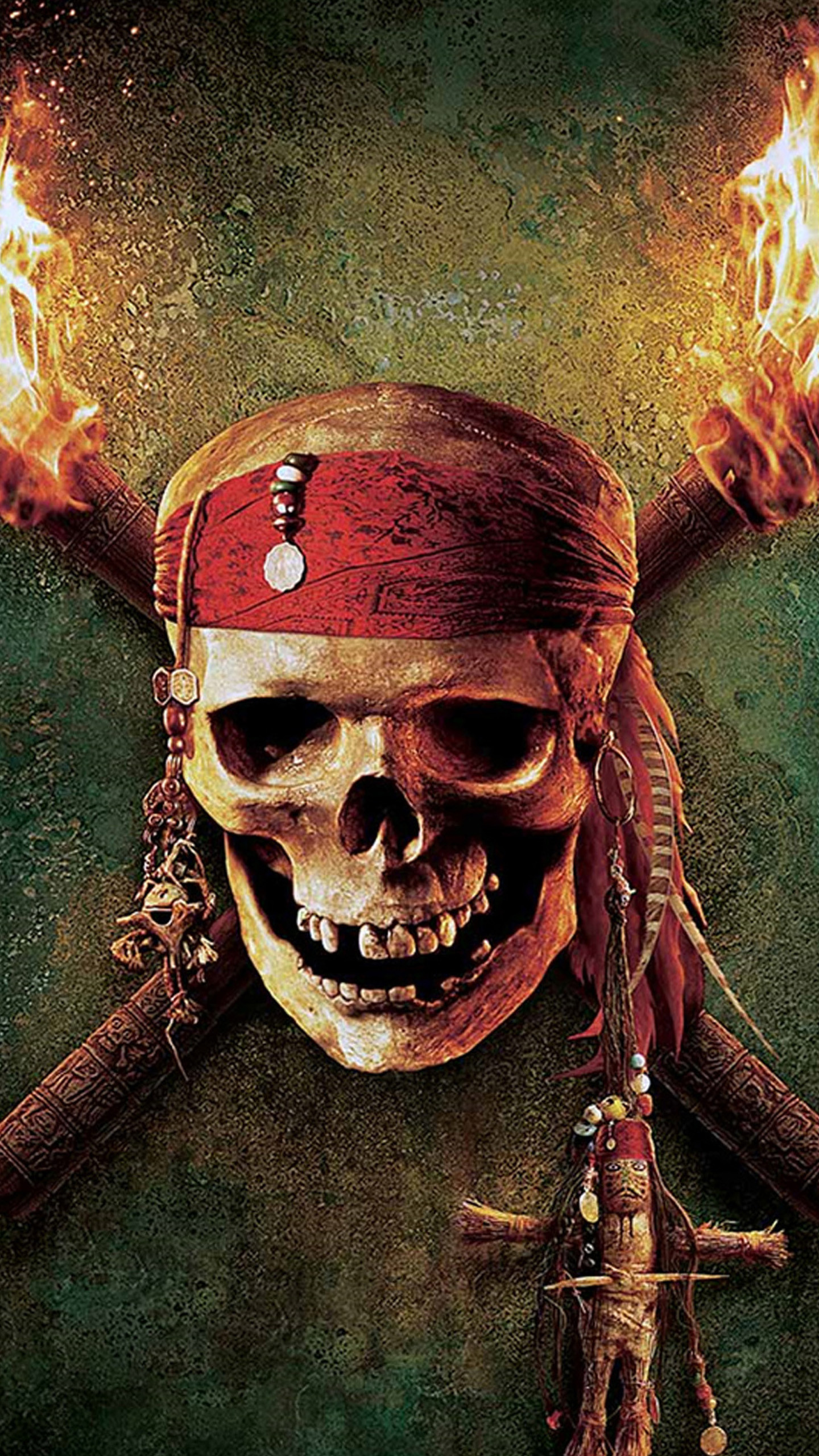 Pirati dei Caraibi, Teschio, Bandana, Jolly Roger, sfondo per iPhone e Android