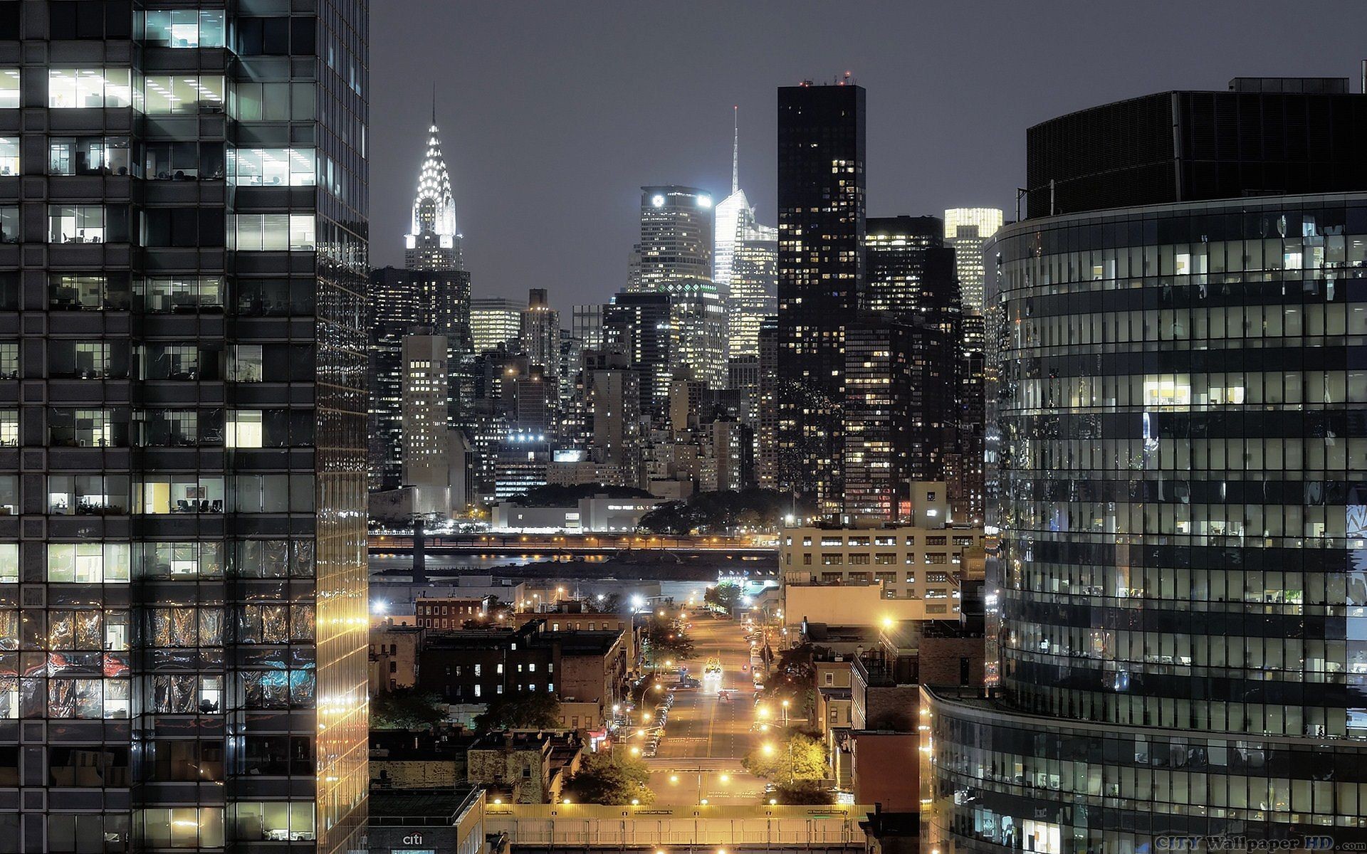 Chrysler Building, Manhattan, New York, Notte, 1920x1200, immagine di sfondo