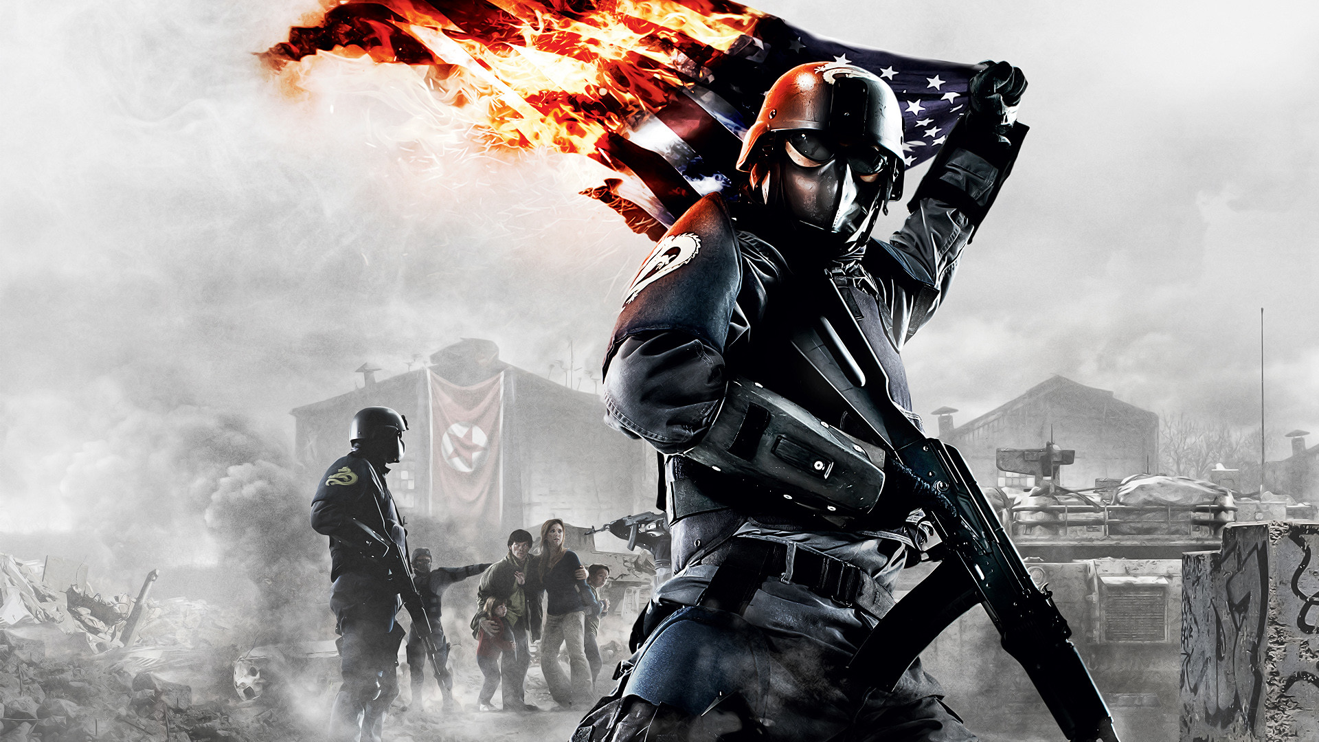 Homefront, Soldato, Bandiera americana, Guerra, Full HD, sfondo Windows 11