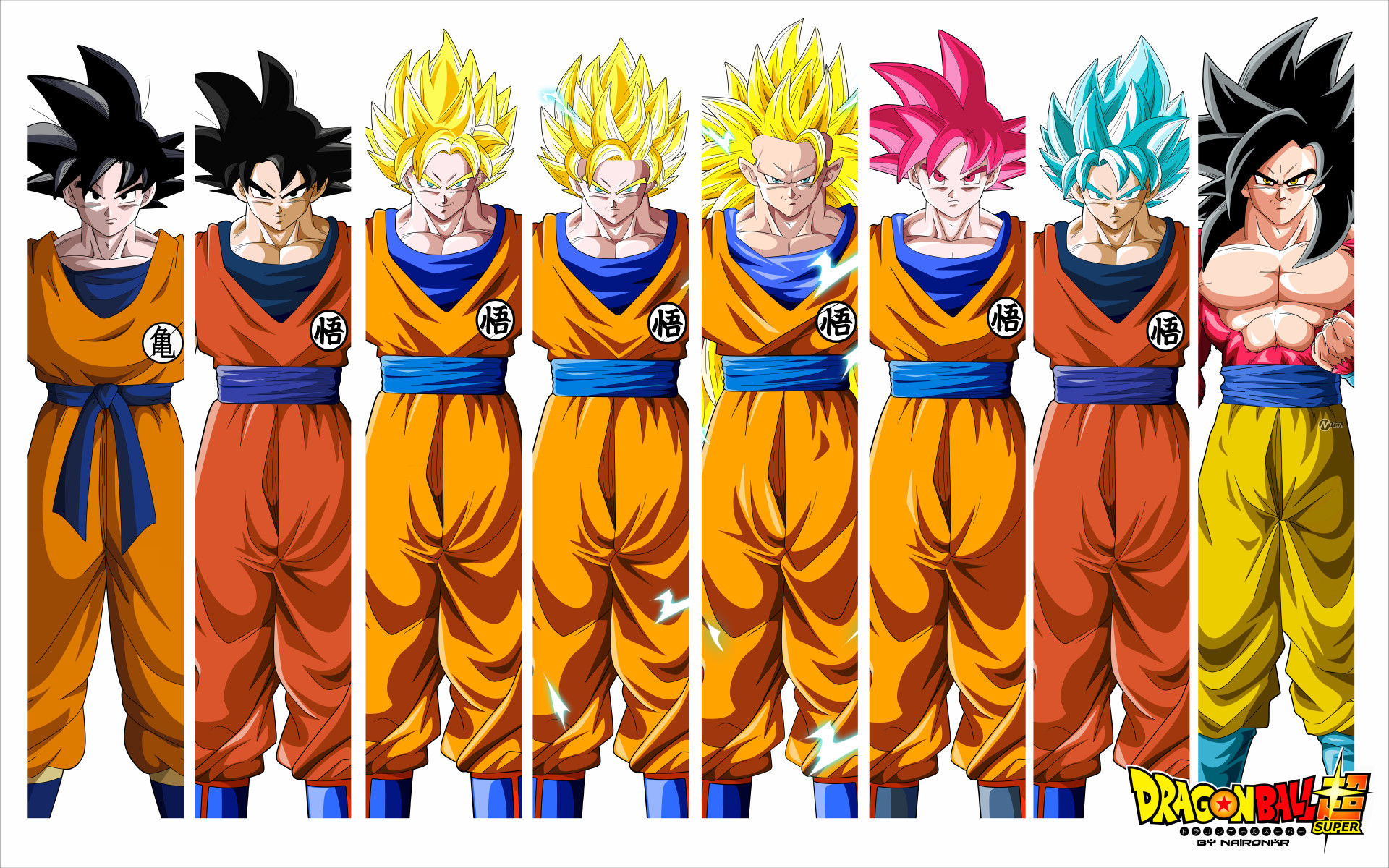 Son Goku, Trasformazioni, Dragon Ball Super, 16:10 Full HD, sfondo widescreen