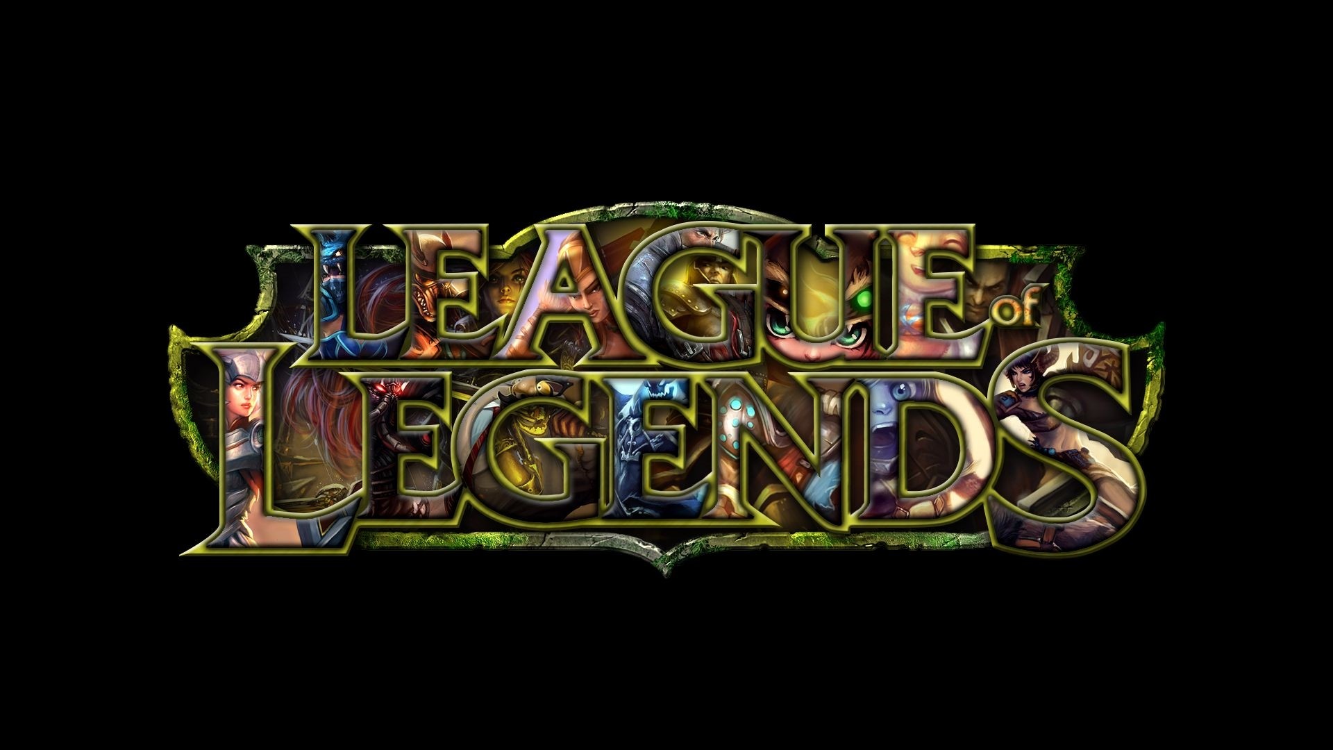 League of Legends, Logo, Sfondo nero, 1920x1080, wallpaper desktop