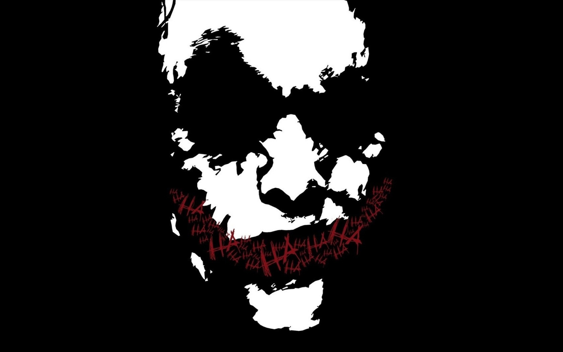 Joker, Heath Ledger, Stencil, Bianco e nero, HAHAHA, 1920x1200, sfondo per PC