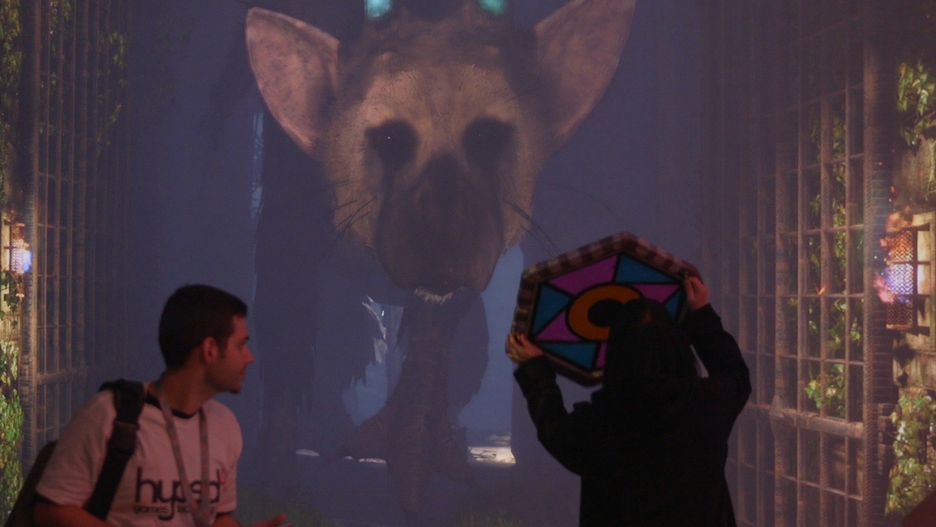 Trico, The Last Guardian, Fiera di videogiochi, Visitatori, Schermo gigante, sfondo 1080p