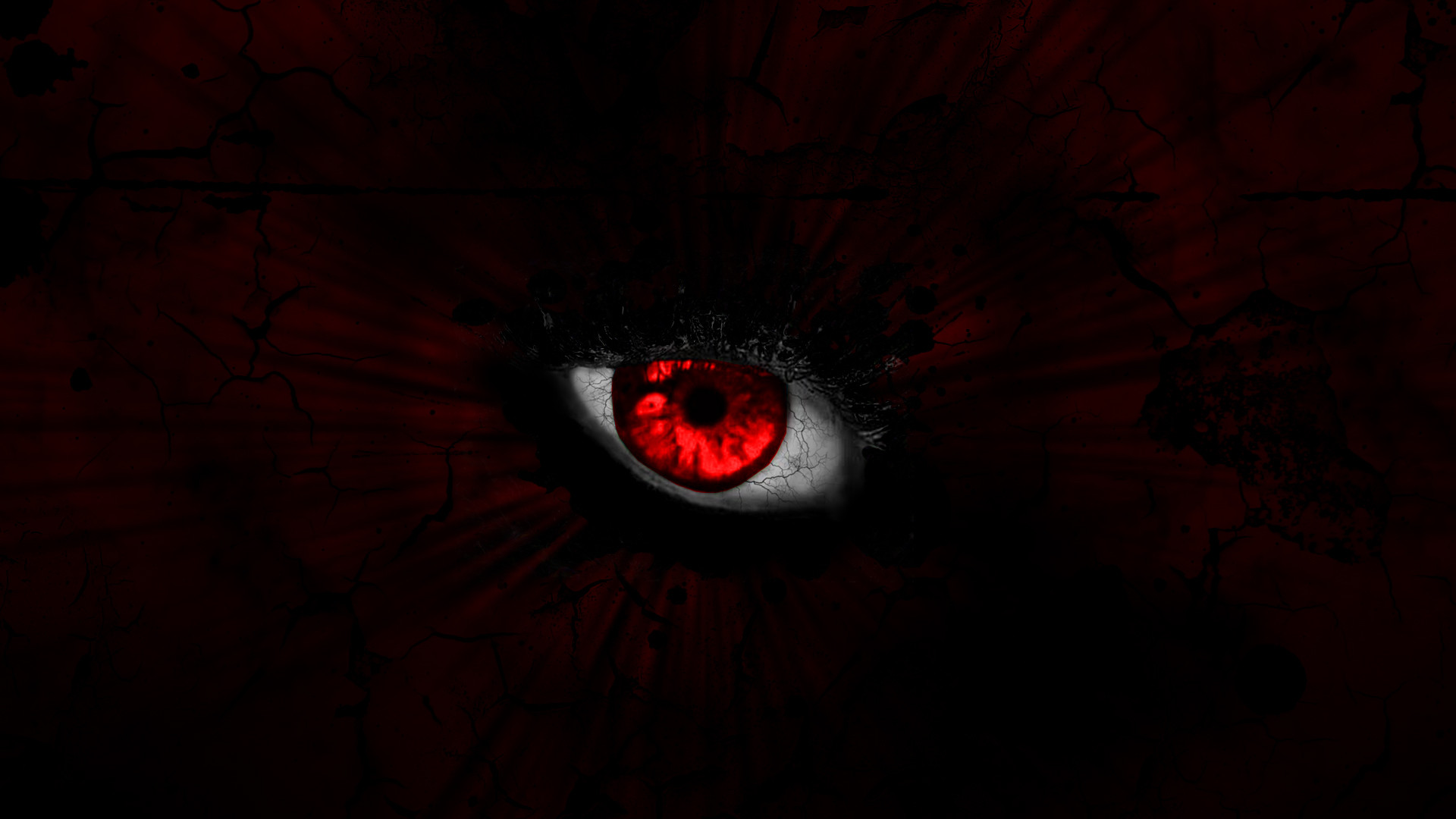 Occhio rosso, Sharingan, Rosso scuro, sfondo per il tuo desktop