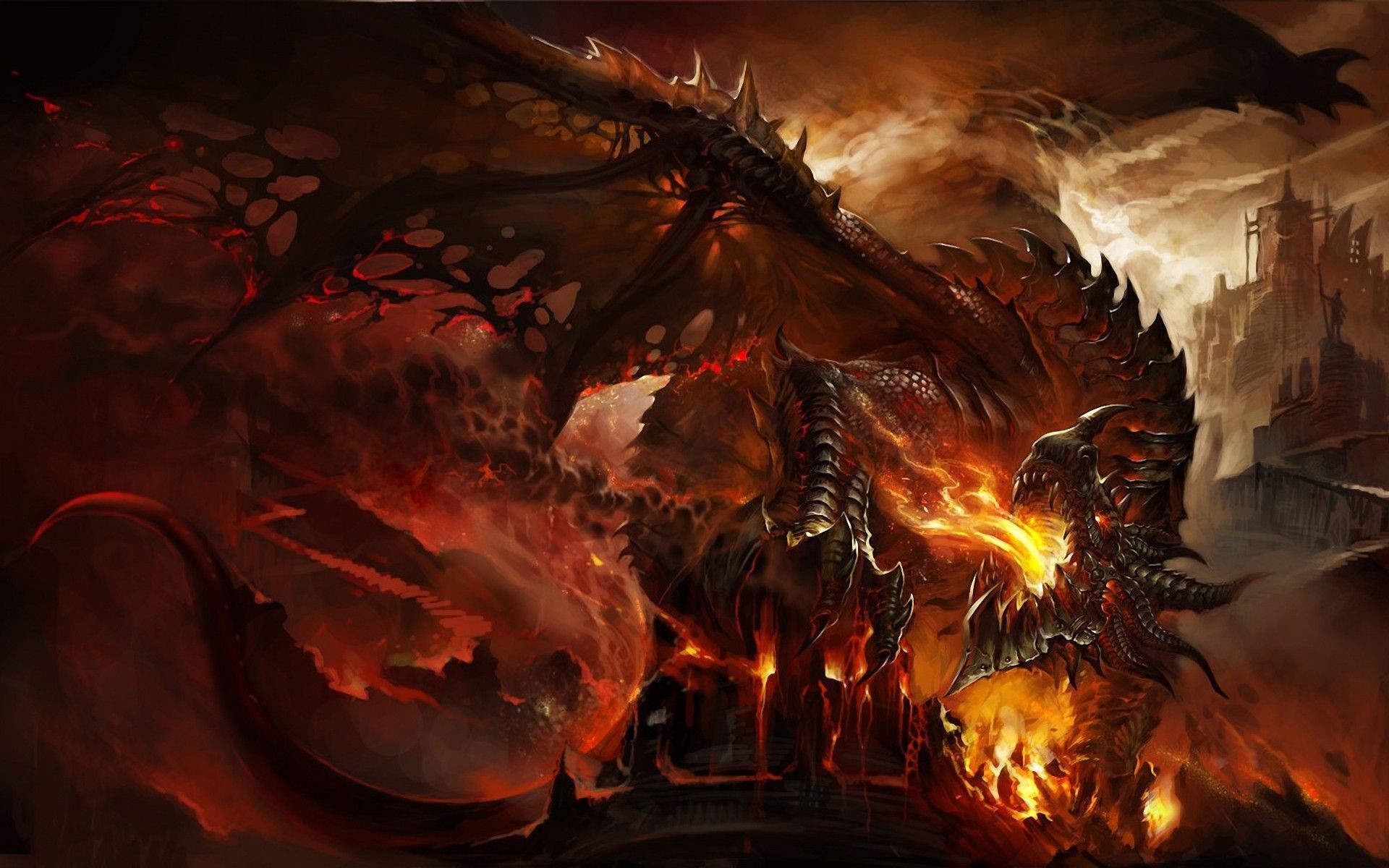 Alamorte, Deathwing, World of Warcraft: Cataclysm, Drago, 1920x1200, sfondo per PC