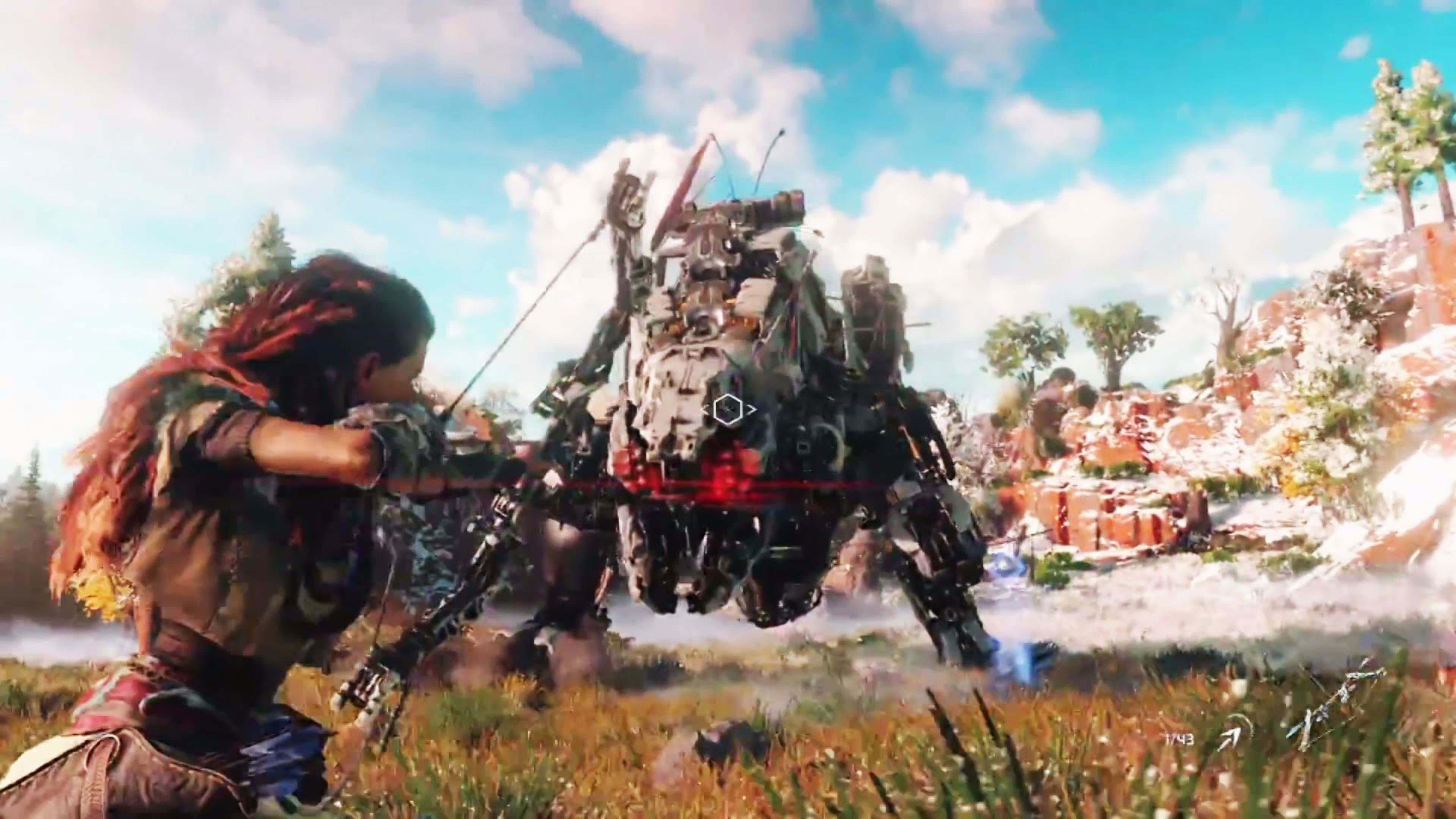 Aloy, Horizon Zero Dawn, Sawtooth, Arco, 16:9 4K, sfondo widescreen