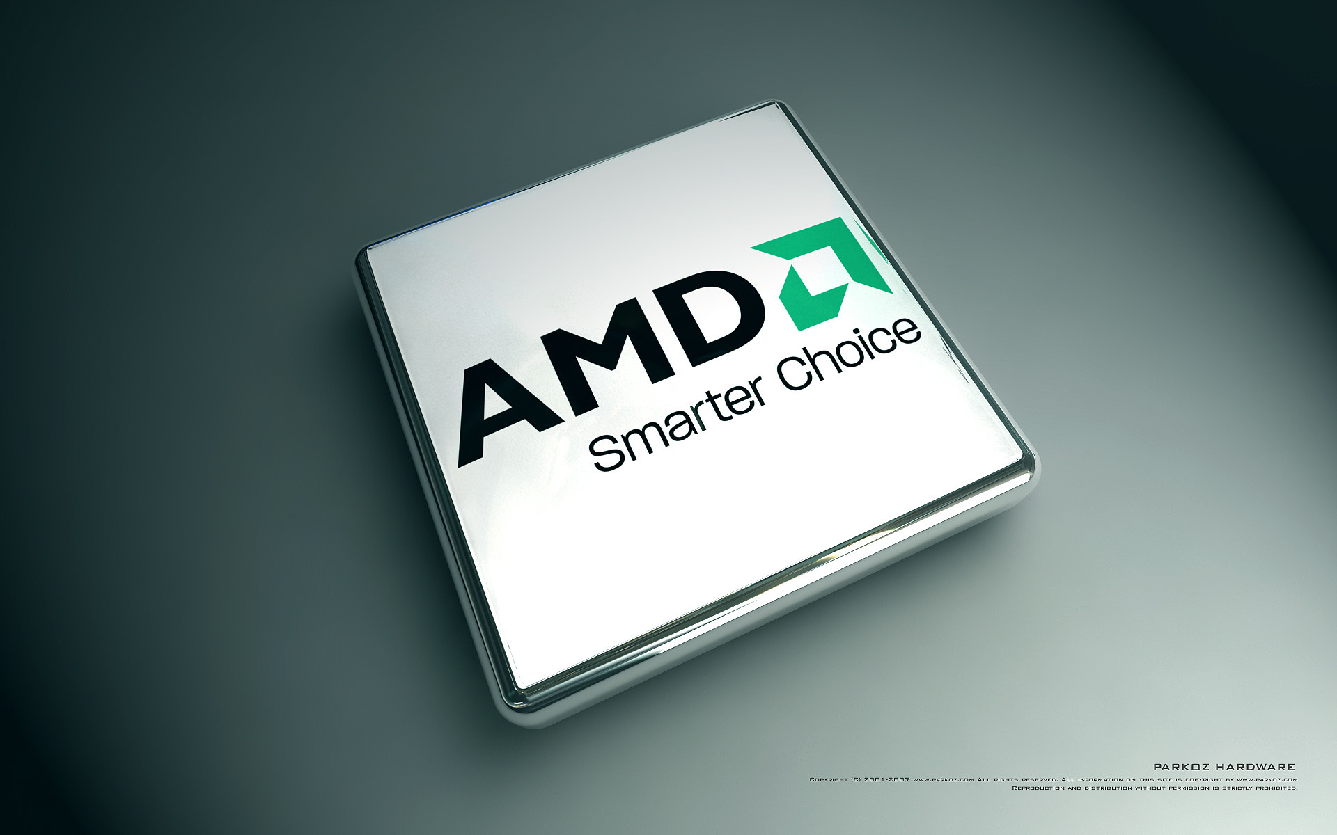 AMD, Smarter Choice, Logo 3D, 16:10 Full HD, wallpaper widescreen