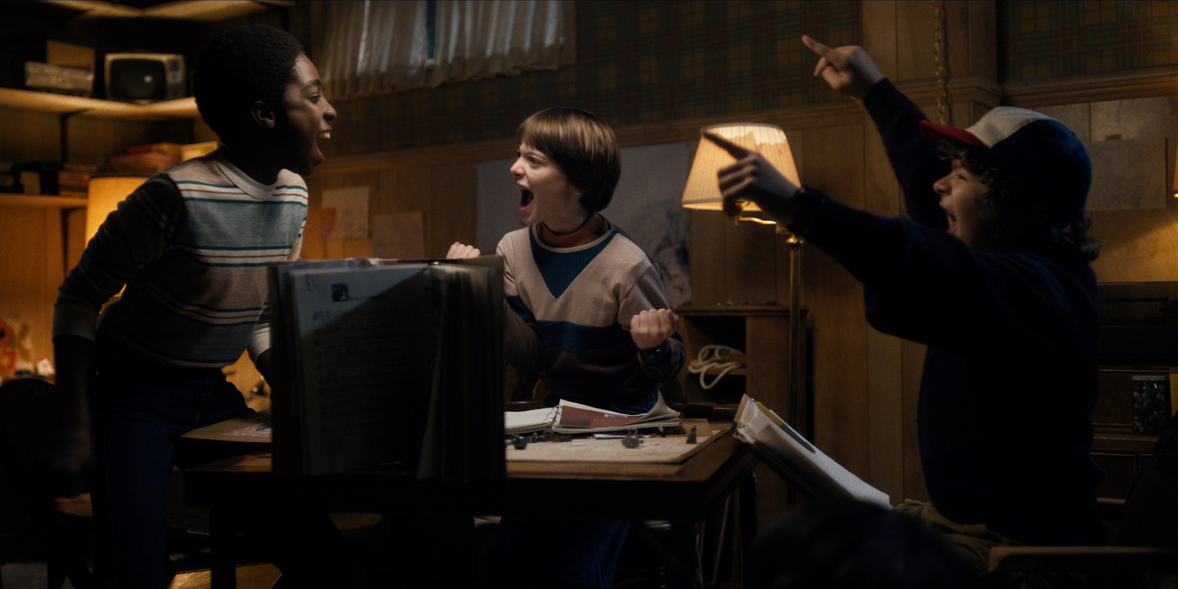 Lucas Sinclair, Will Byers, Dustin Henderson, Stranger Things, Scena del film, sfondo Ultra HD