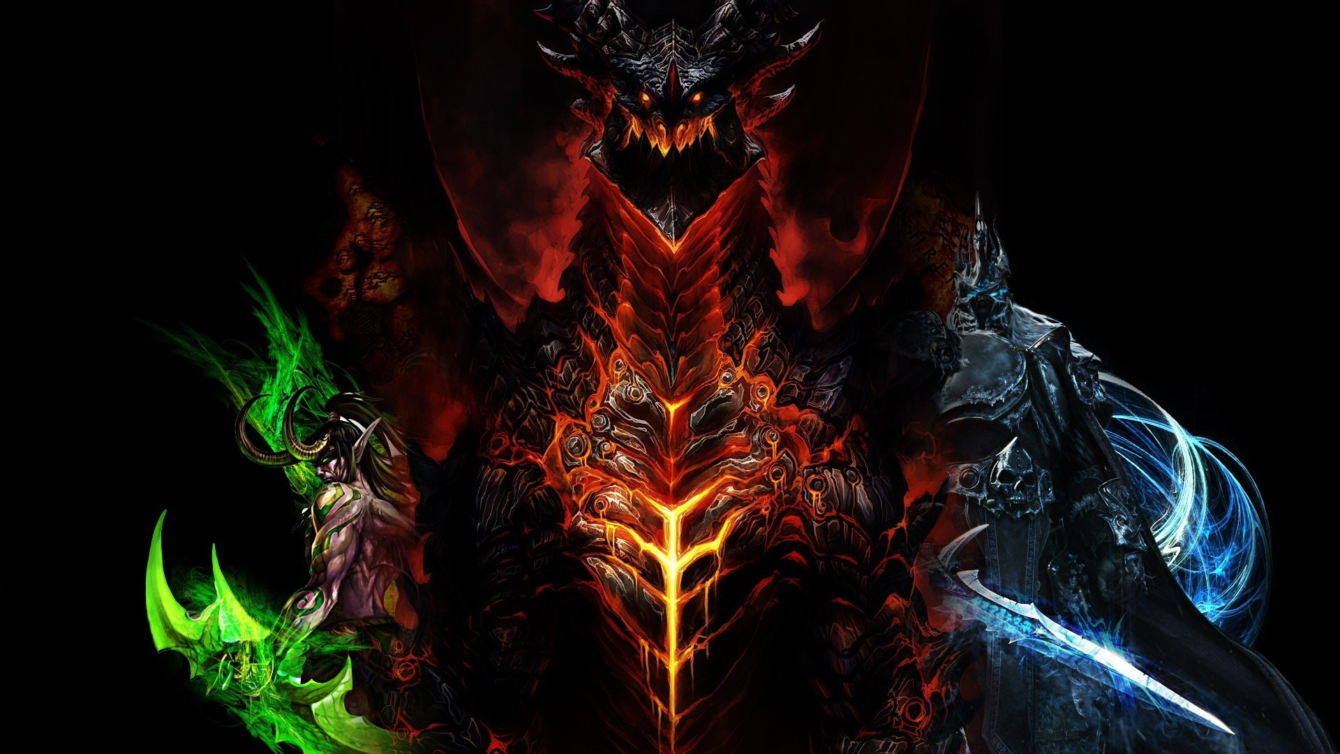 Deathwing, World of Warcraft, Drago, Fantasy, Full HD, sfondo per PC