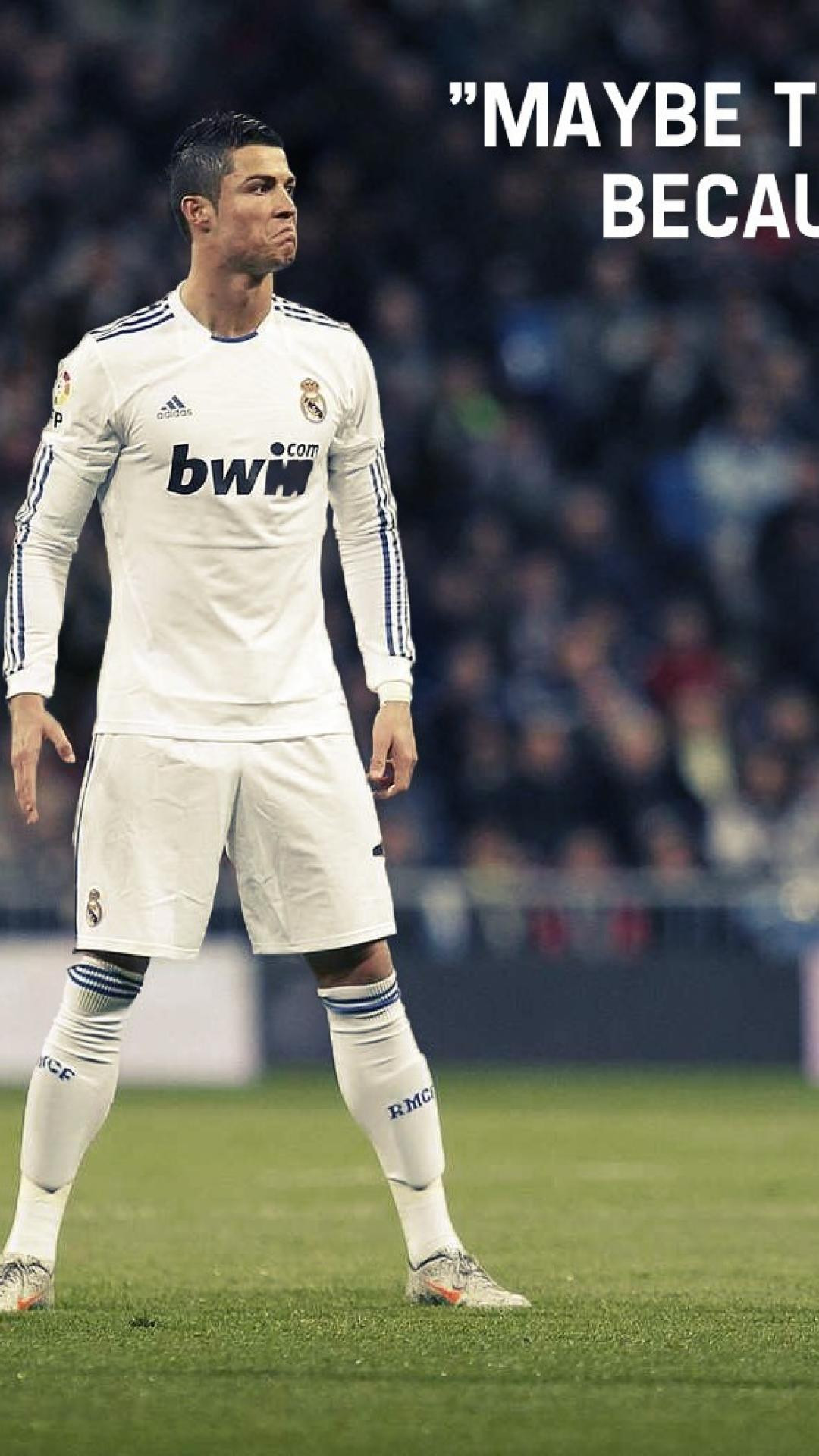 Cristiano Ronaldo, Real Madrid, Citazione, Campo da calcio, Full HD, schermata di blocco del cellulare