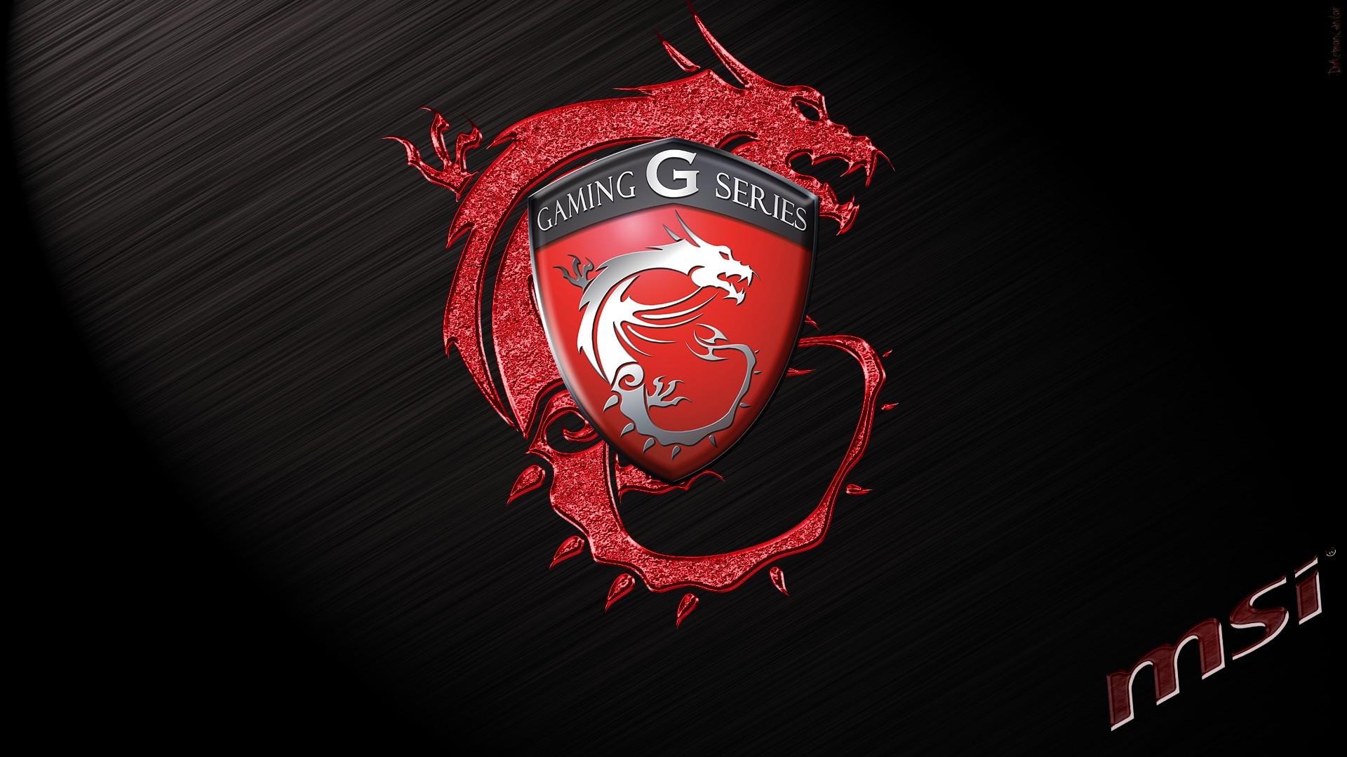MSI Gaming G Series, Drago MSI, Logo, Rosso e nero, immagine di sfondo PC