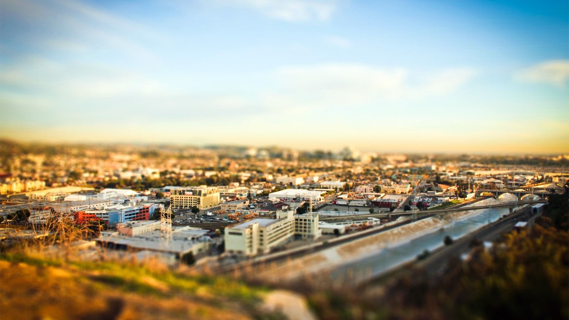 Tilt-shift, Panorama, Ferrovia, Full HD 1080p, sfondo desktop