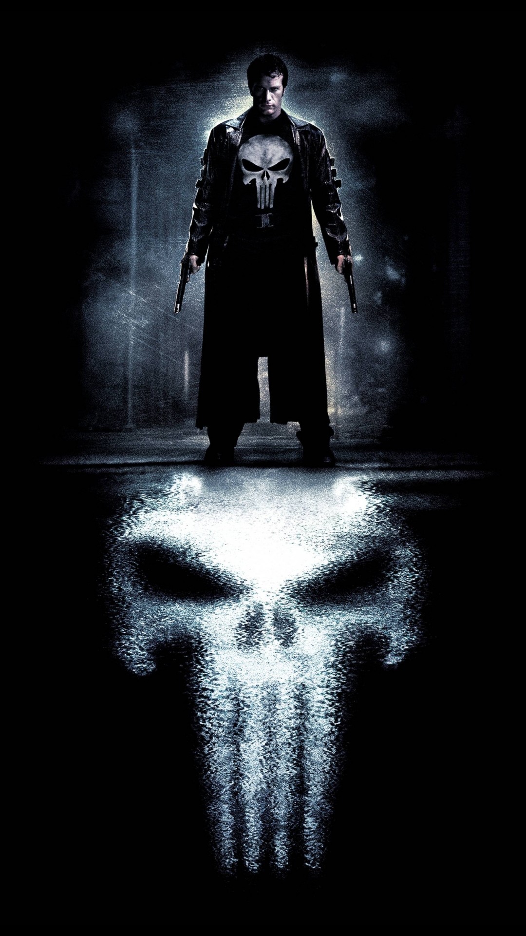 Frank Castle, Teschio del Punitore, The Punisher, Sfondo scuro, Full HD, wallpaper per smartphone
