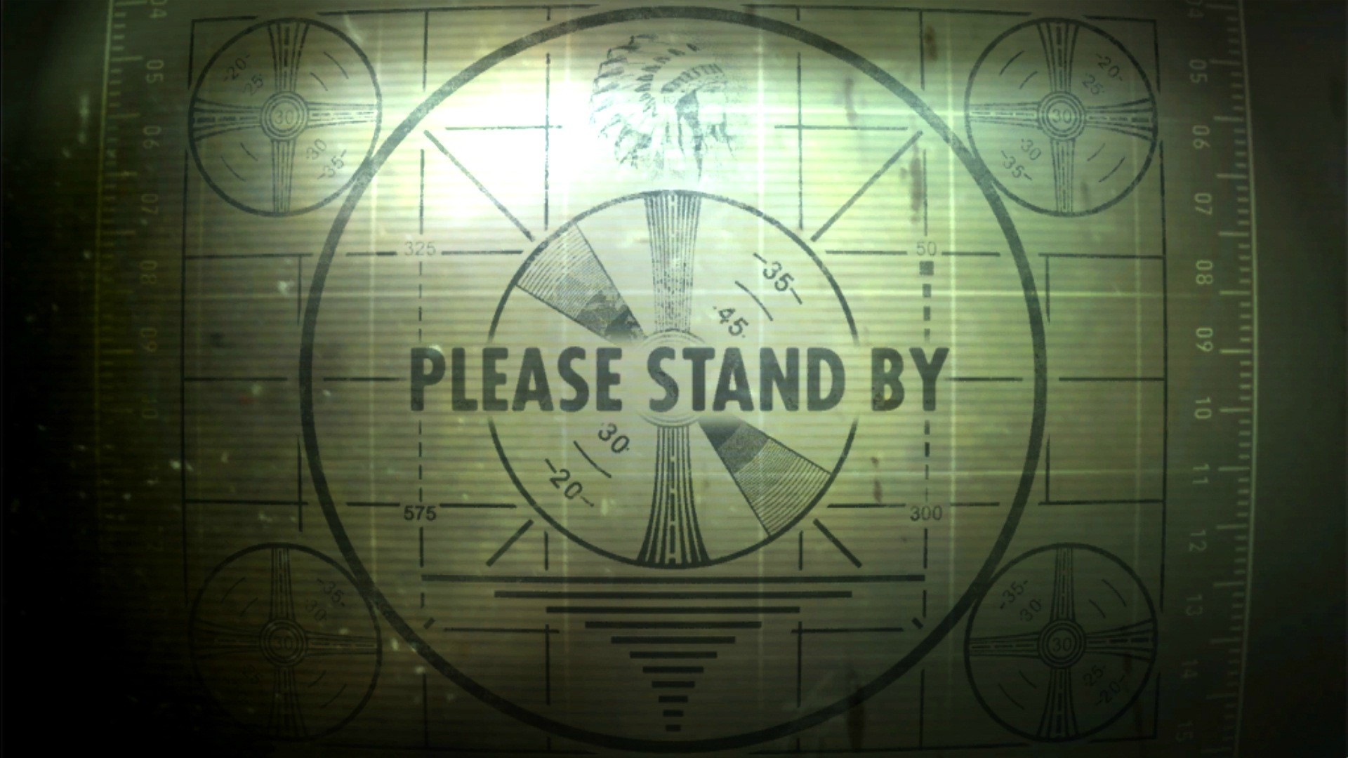 Please Stand By, Fallout, Vault Boy, Monoscopio, 16:9 Full HD, sfondo widescreen