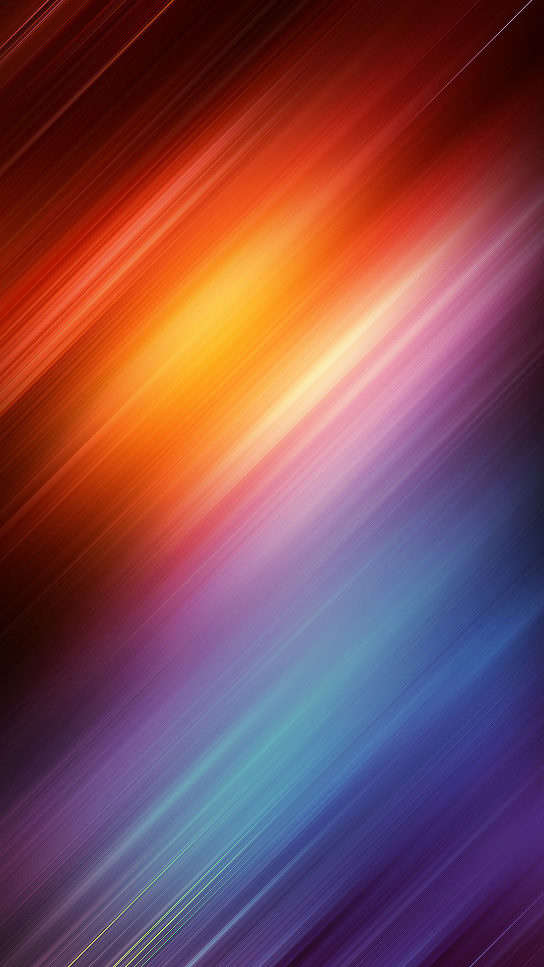 Linee diagonali, Sfocato, Arancione, Blu, schermata di blocco Android