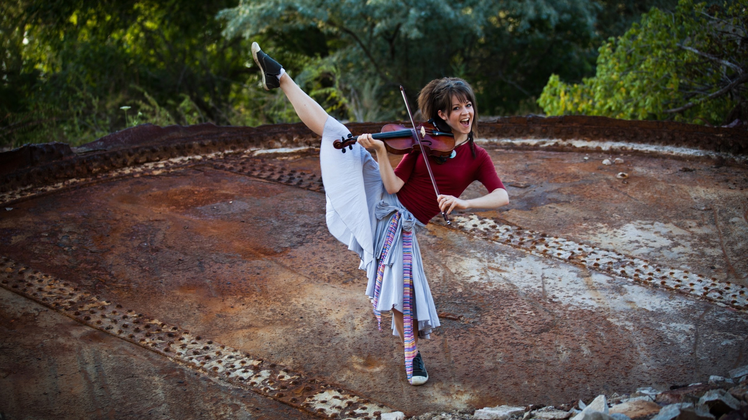 Lindsey Stirling, Violino, Danza, Calcio alto, 2K, sfondo per PC