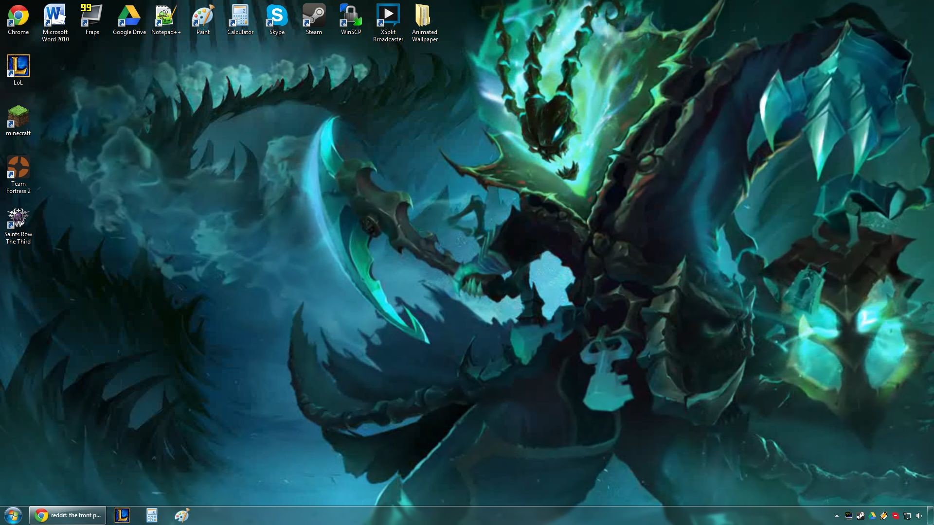 Thresh, League of Legends, Desktop, Verde acqua, 16:9 Full HD, wallpaper widescreen
