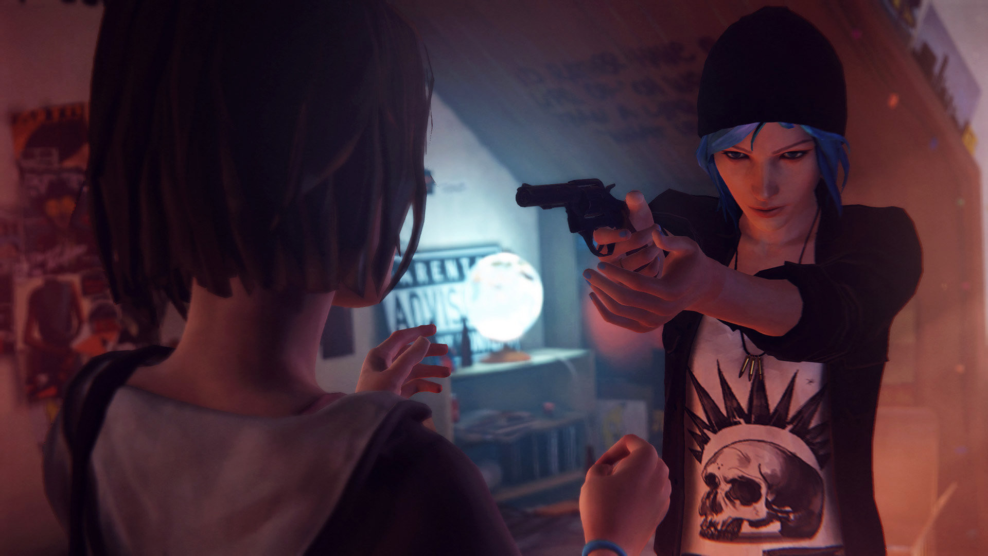Chloe Price, Max Caulfield, Life is Strange, Pistola, Full HD, sfondo Windows 11