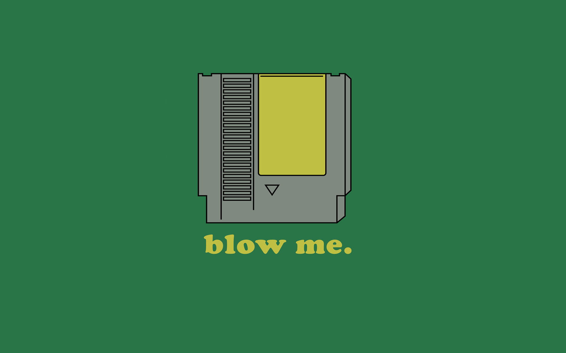 Cartuccia NES, Humor, Sfondo verde, Minimalismo, 16:10 Full HD, wallpaper widescreen