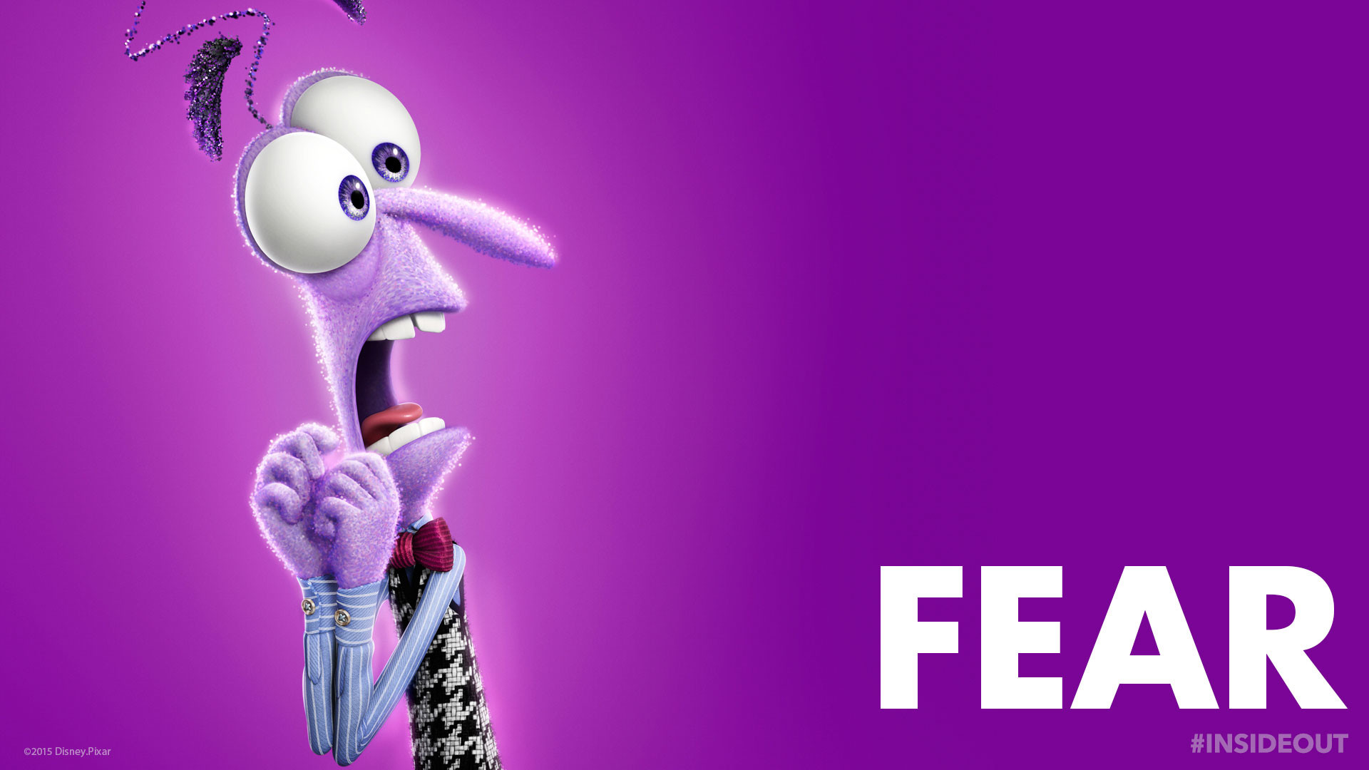 Paura, Inside Out, Pixar, Viola, Full HD, wallpaper per portatile