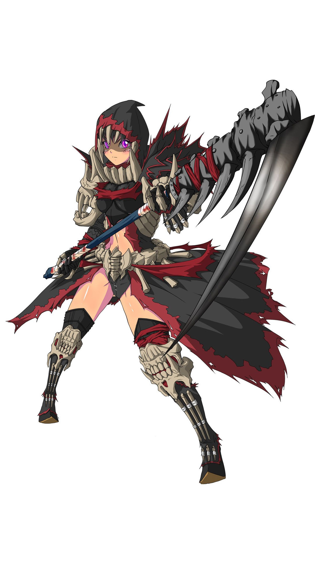 Monster Hunter, Cacciatrice, Armatura, Sfondo bianco, 1080x1920, schermata di blocco iPhone